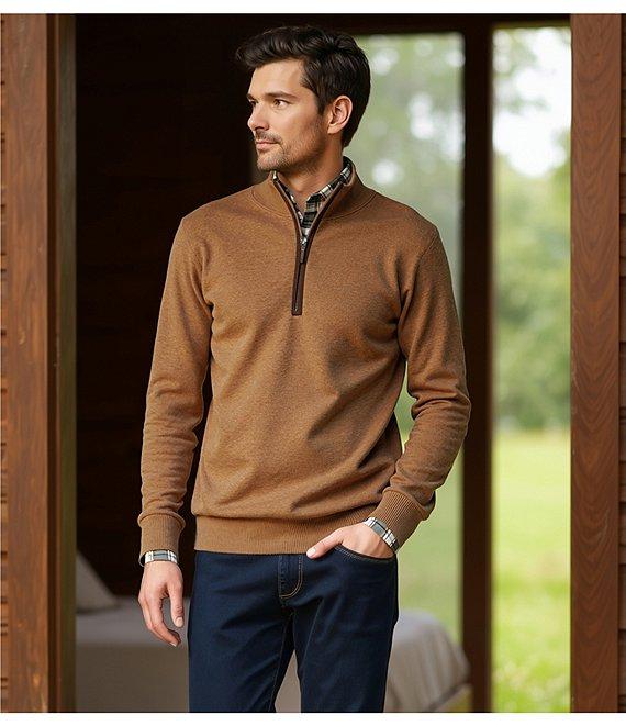 Hart Schaffner Marx Quarter Zip Merino Wool Sweater Product Image