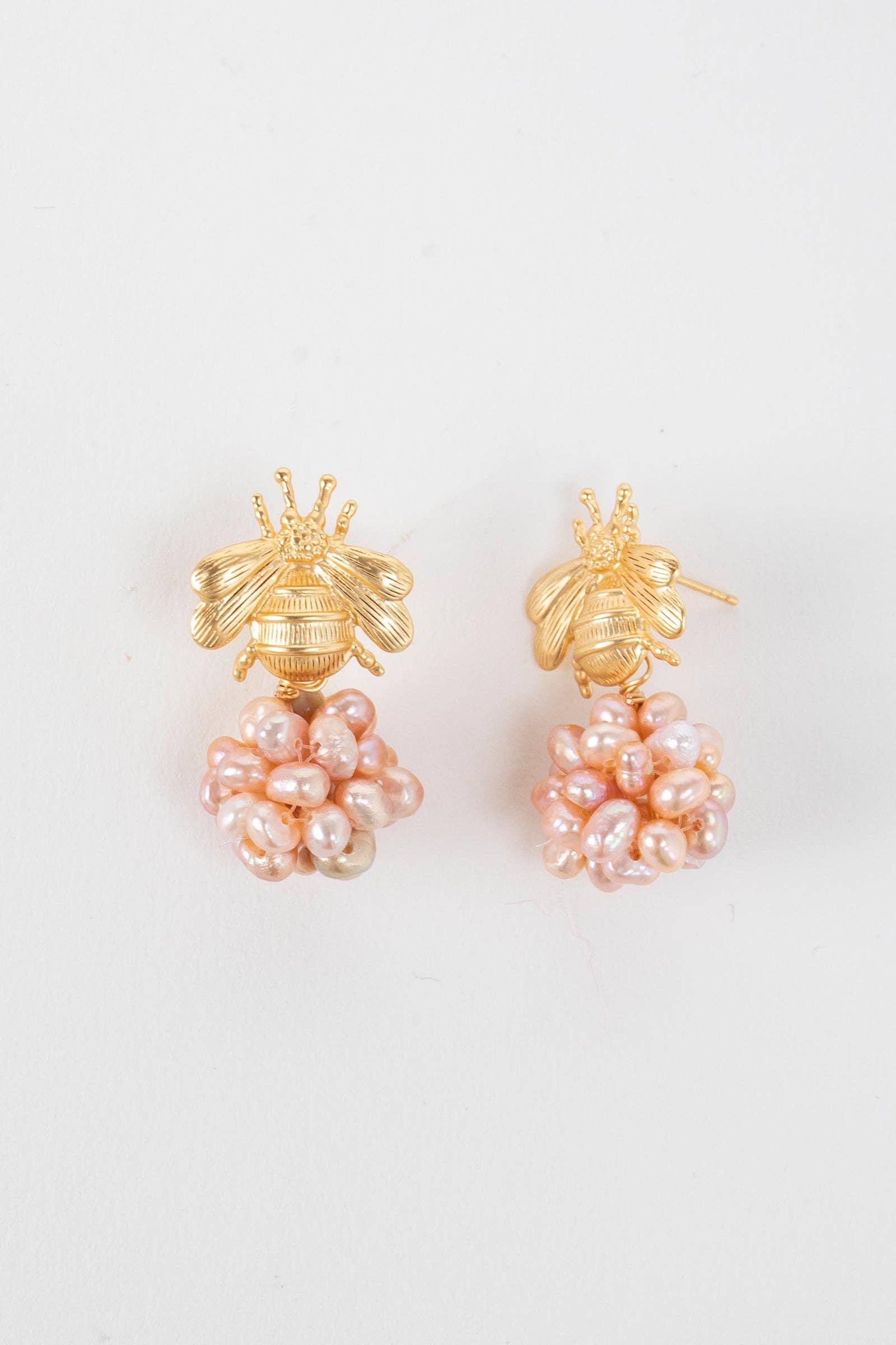Bee Pearl Cluster Earring Product Image