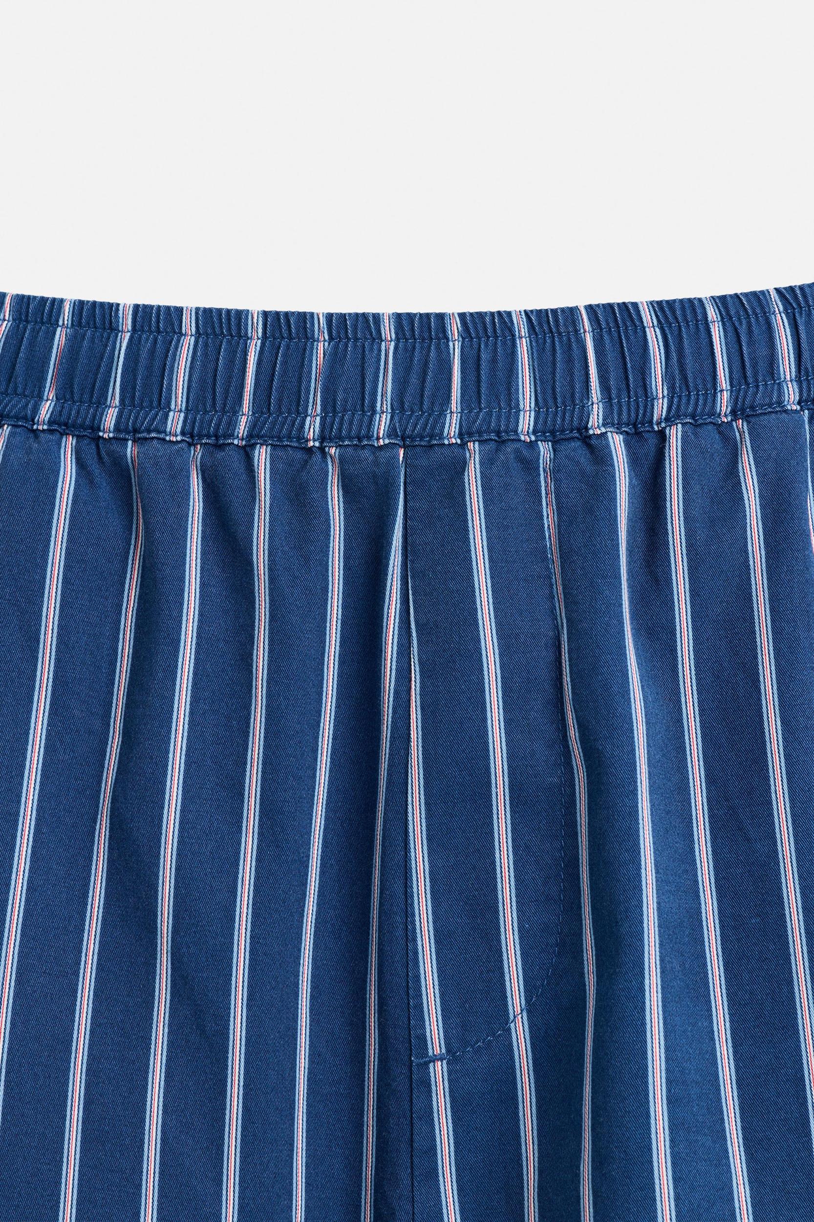 STRIPED RELAXED FIT PANTS Product Image