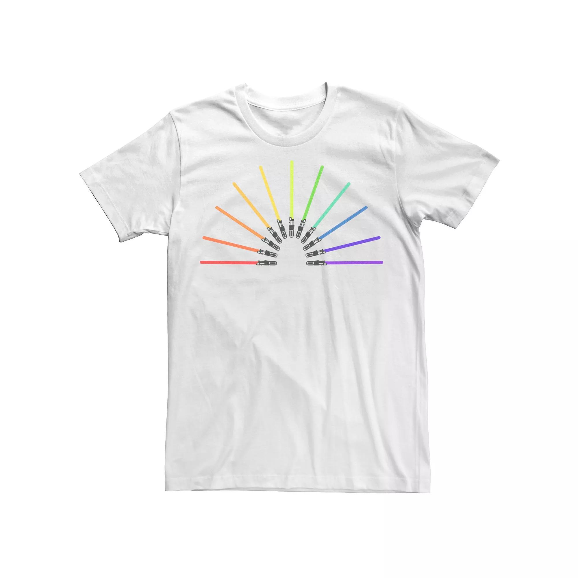 Adult Star Wars Pride Rainbow Lightsabers Tee, Men's,  Product Image