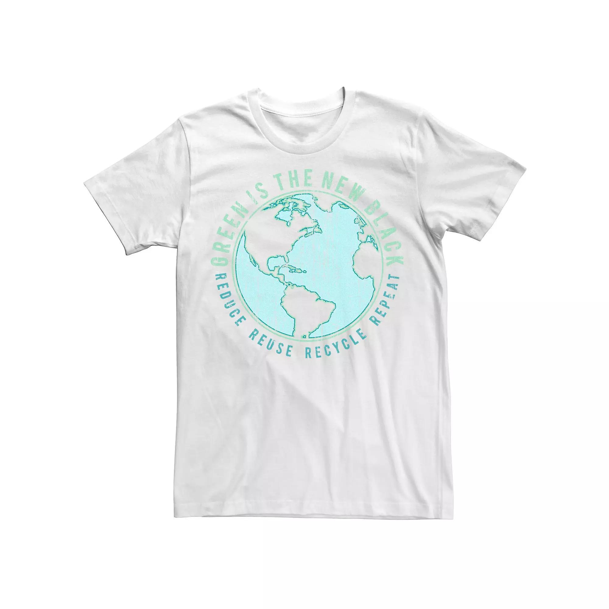 Men's Earth Day Green Is The New Black Reduce Tee, Size: Large, White Product Image