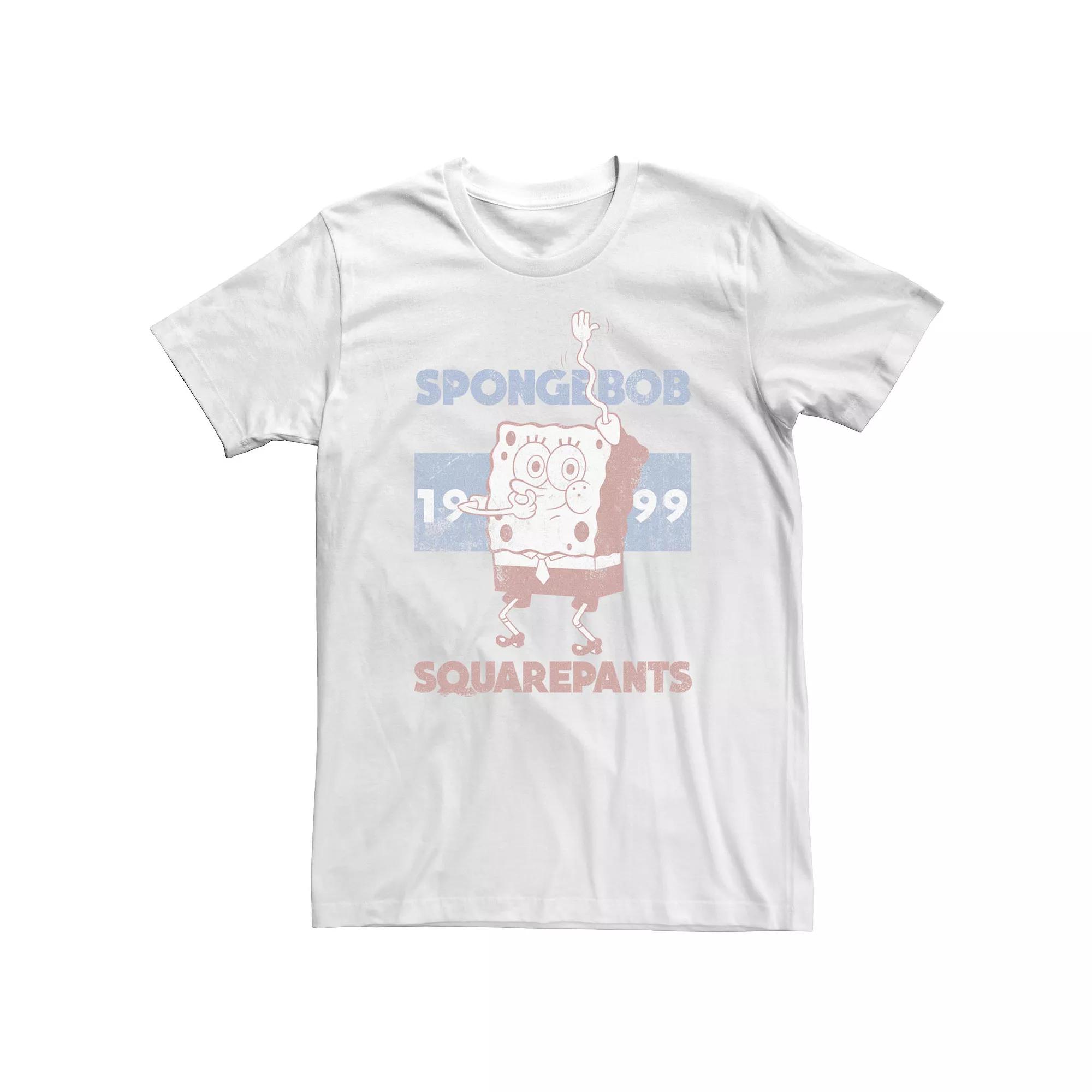 Men's Spongebob 1999 Retro Faded Portrait Logo Tee,  Product Image