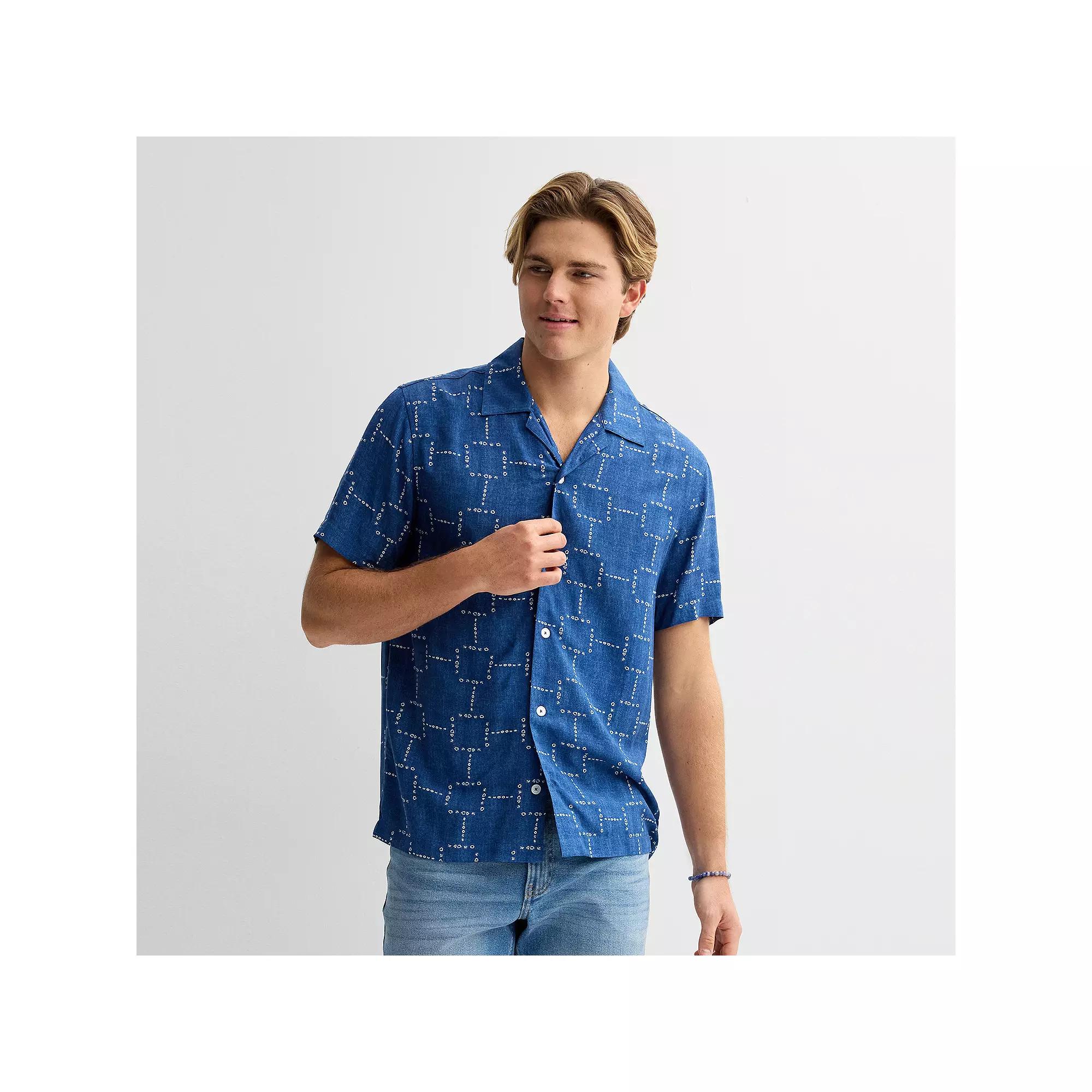Men's Trinity Coast Camp Shirt, Size: XXL, Navy Blue Product Image