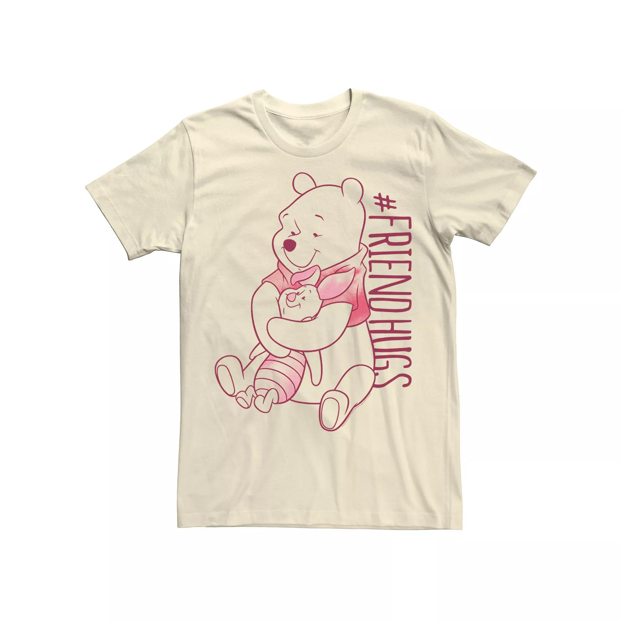 Disney's Winnie The Pooh Piglet Pooh Friend Hugs Men's Tee,  Product Image