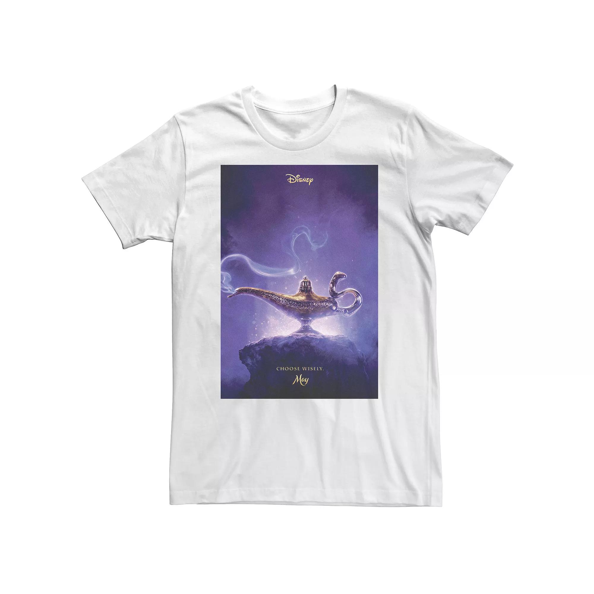 Big & Tall Disney Aladdin Poster Tee, Men's, Size: 4XL Tall, White Product Image