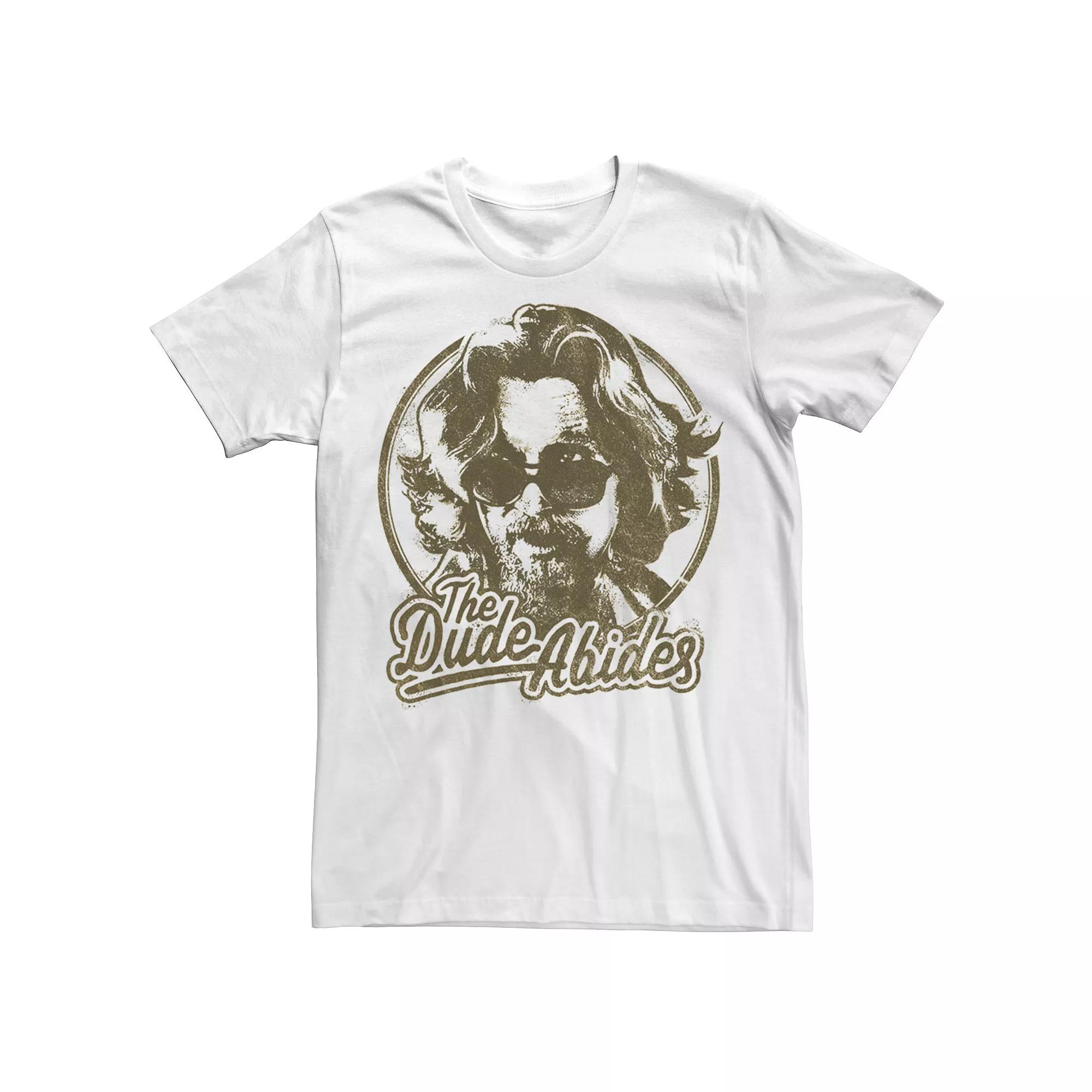 Men's Big Lebowski The Dude Abides Negative Head Shot Portrait Tee,  Product Image