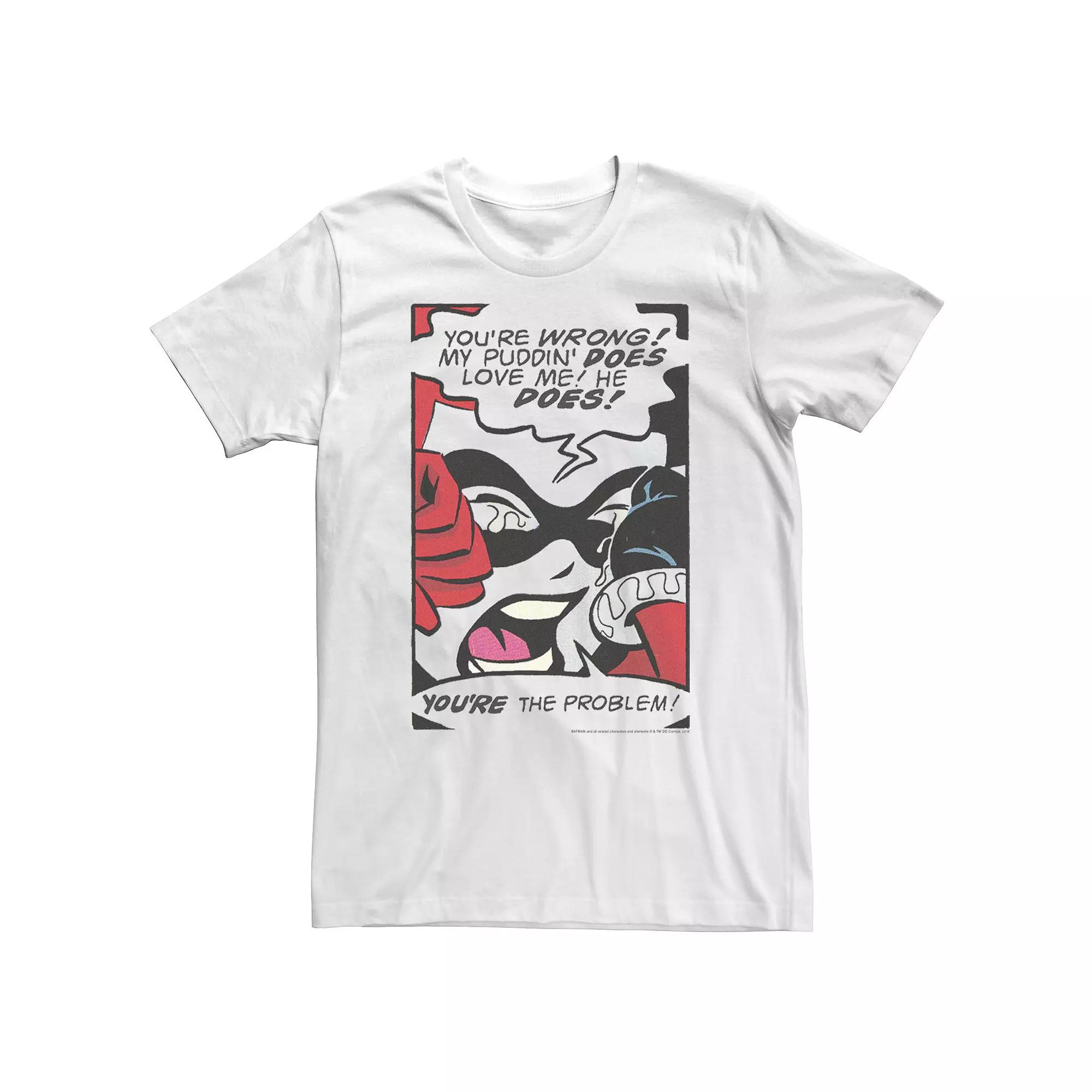 Big & Tall DC Comics Batman Harley Quinn Retro Comic Poster Tee, Men's,  Product Image