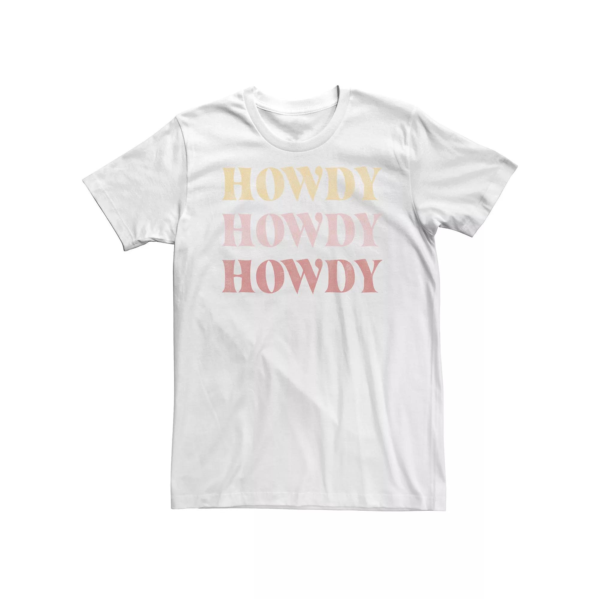 Big & Tall Trendy Howdy Text Stack Tee, Men's,  Product Image