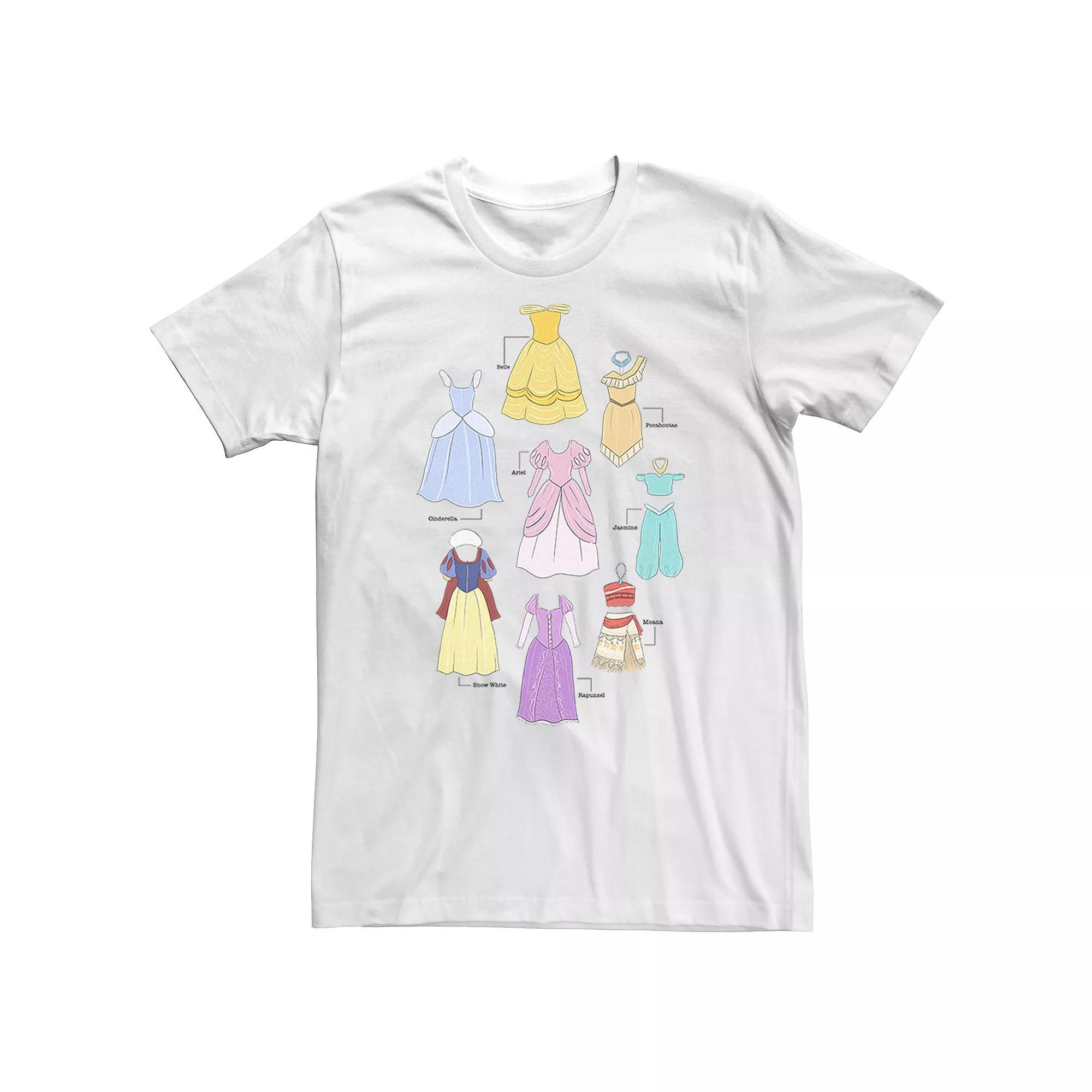 Big & Tall Disney Princess Textbook Dresses Tee, Men's,  Product Image