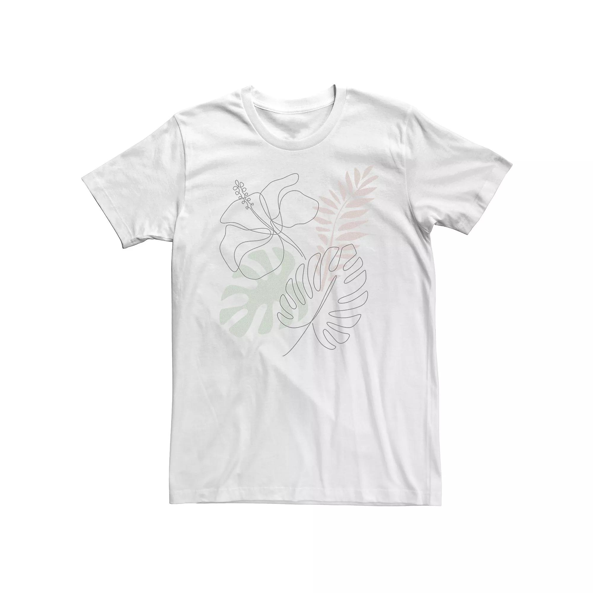 Big & Tall Trendy Tropical Outline Tee, Men's,  Product Image