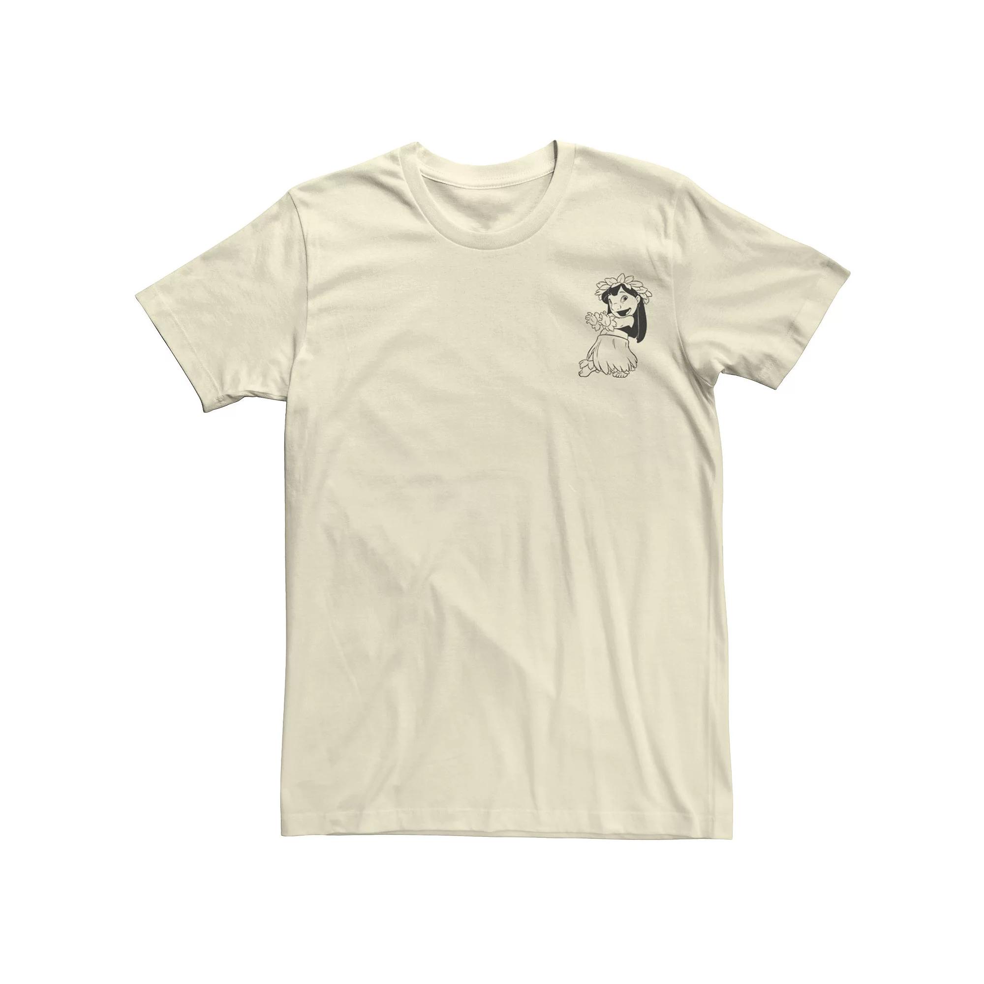 Men's Lilo And Stitch Vintaged Lined Lilo Pocket Hit Tee,  Product Image