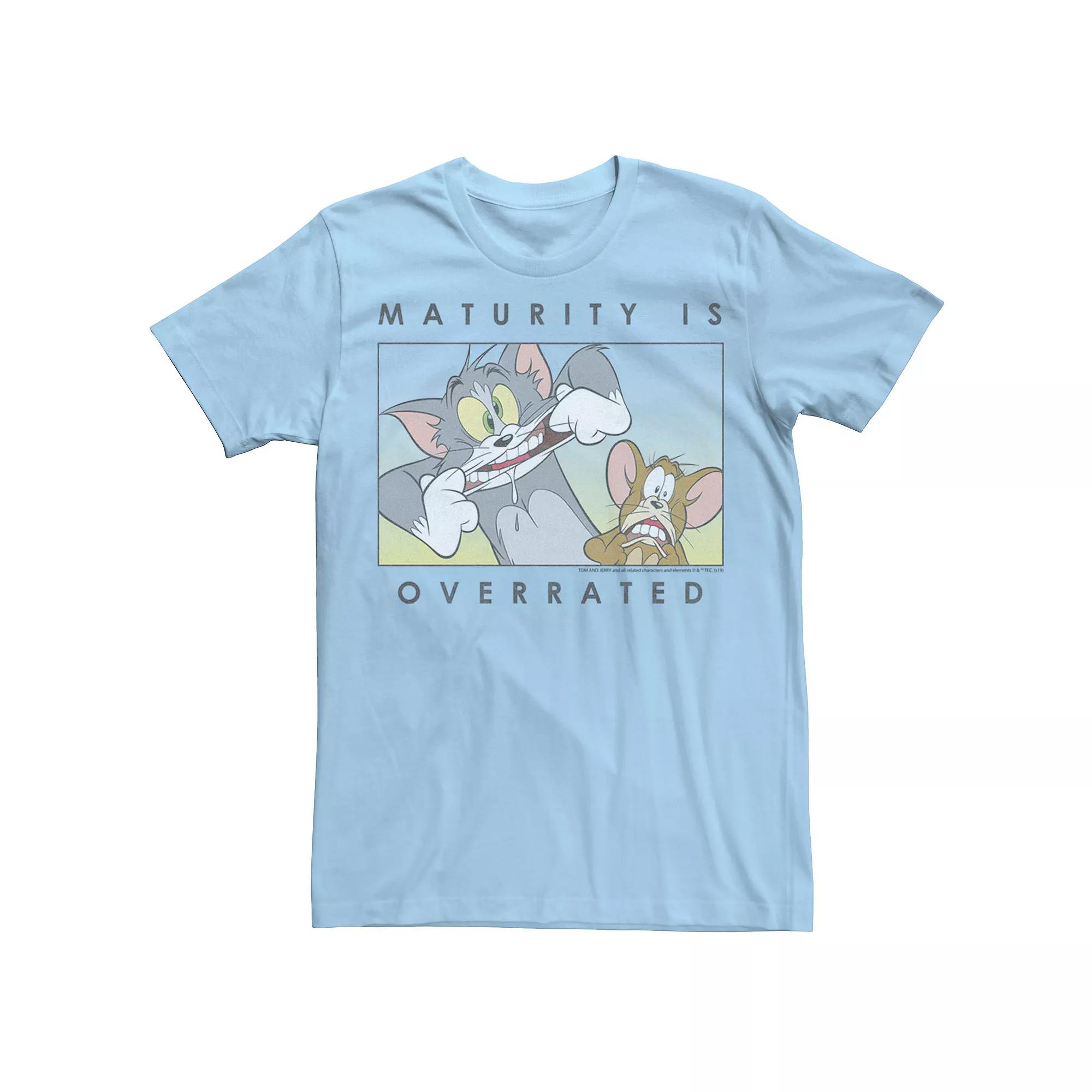 Men's Tom And Jerry Maturity Is Overrated Goofy Portrait Panel Tee,  Product Image