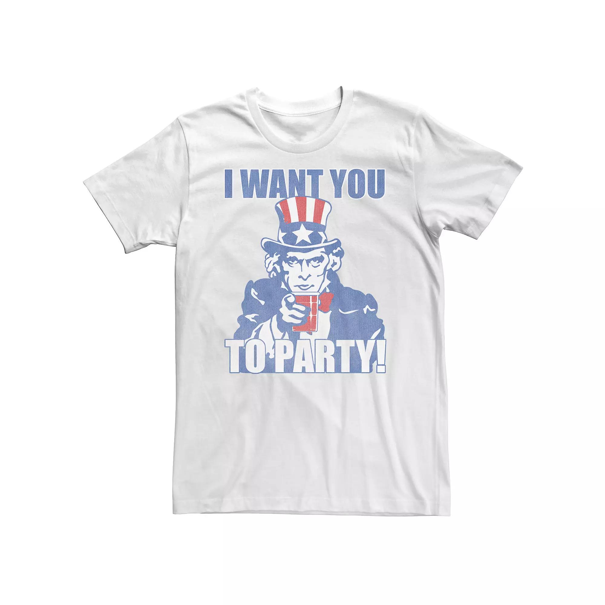 Big & Tall I Want You To Party Tee, Boy's,  Product Image