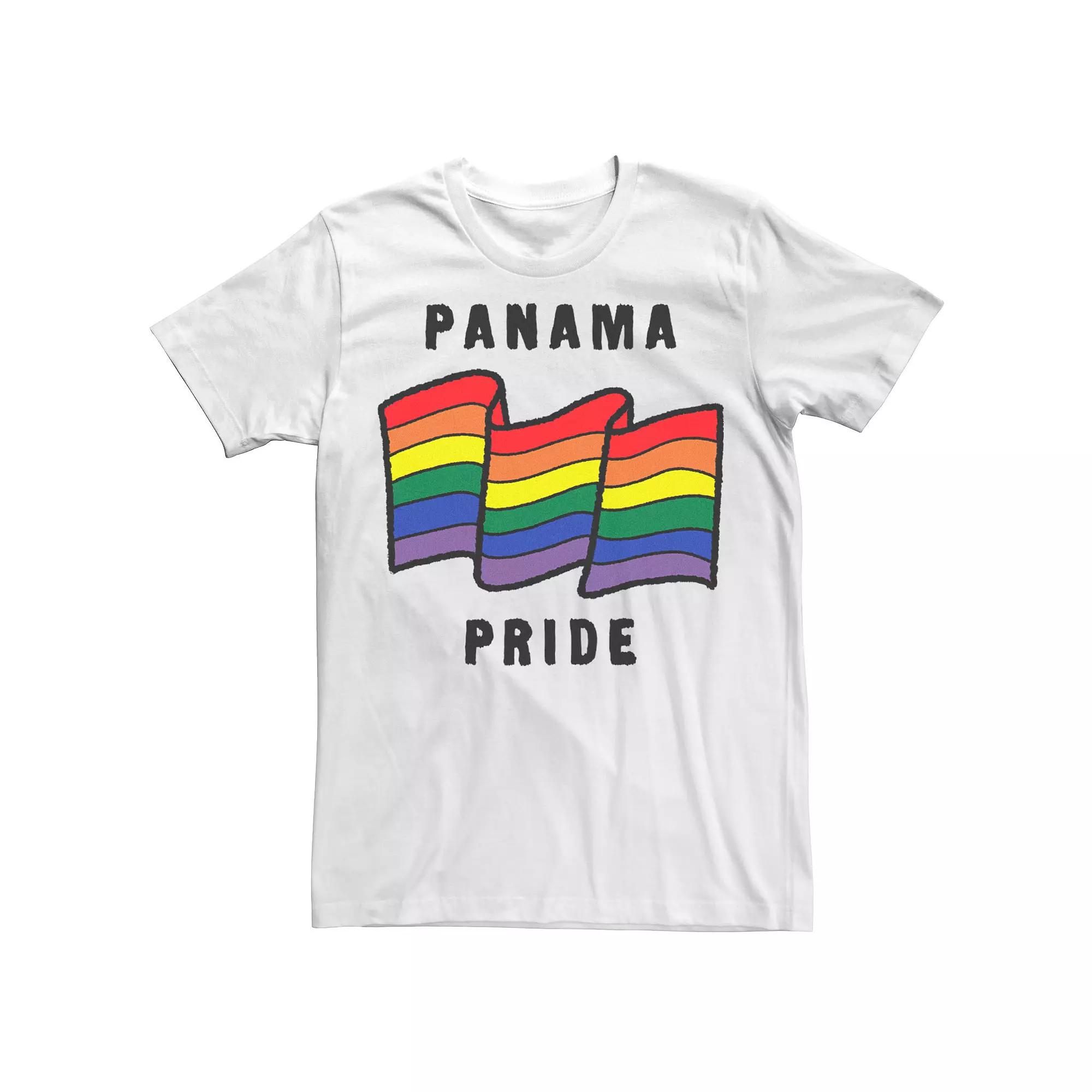 Men's Gonzales Panama Pride Sketched Flag Tee, Size: XL, White Product Image