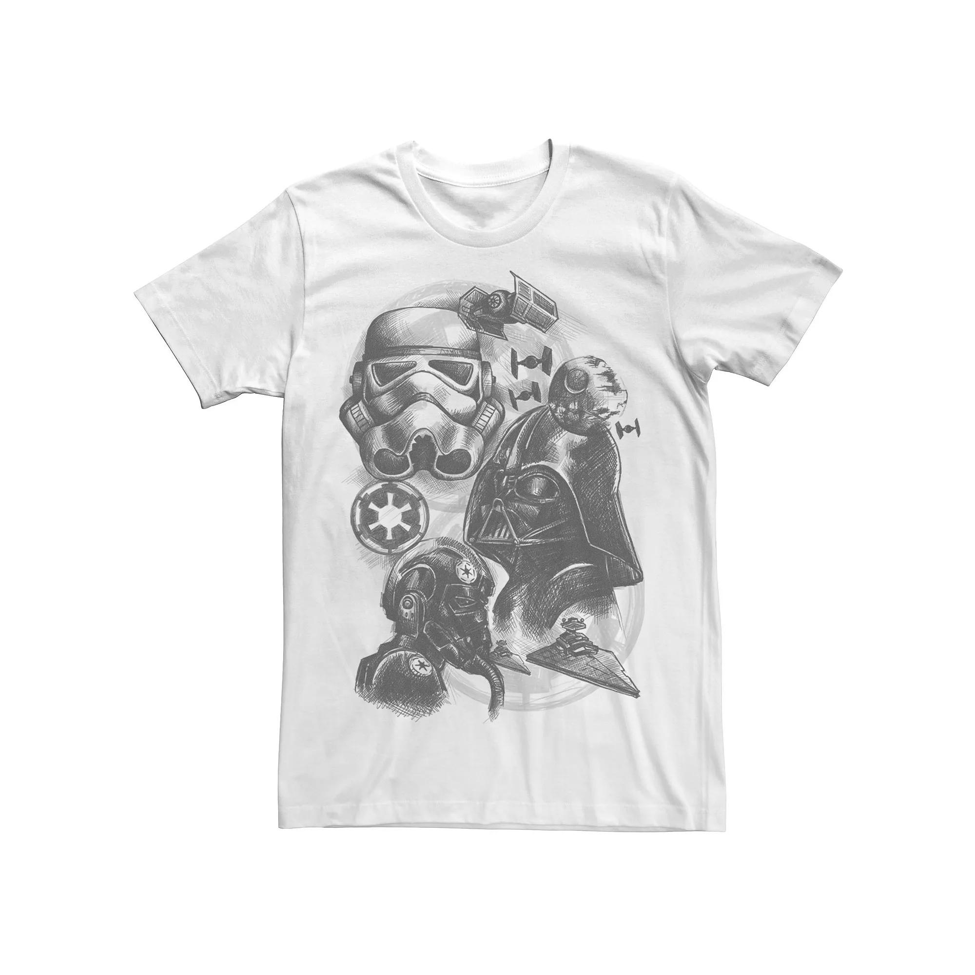 Men's Star Wars Dark Side Group Sketch Tee,  Product Image
