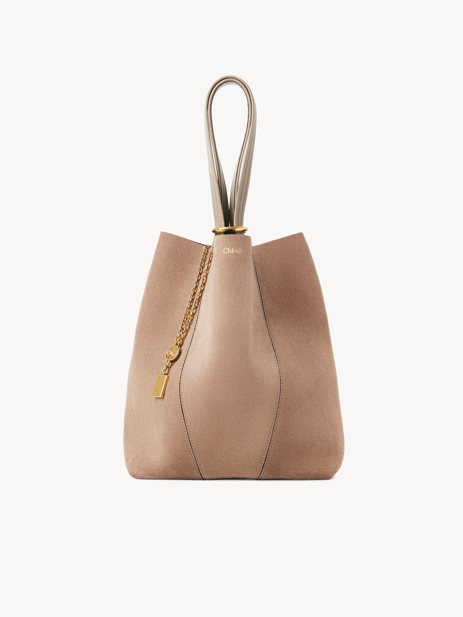 Chloé Spin tote bag in suede leather Product Image