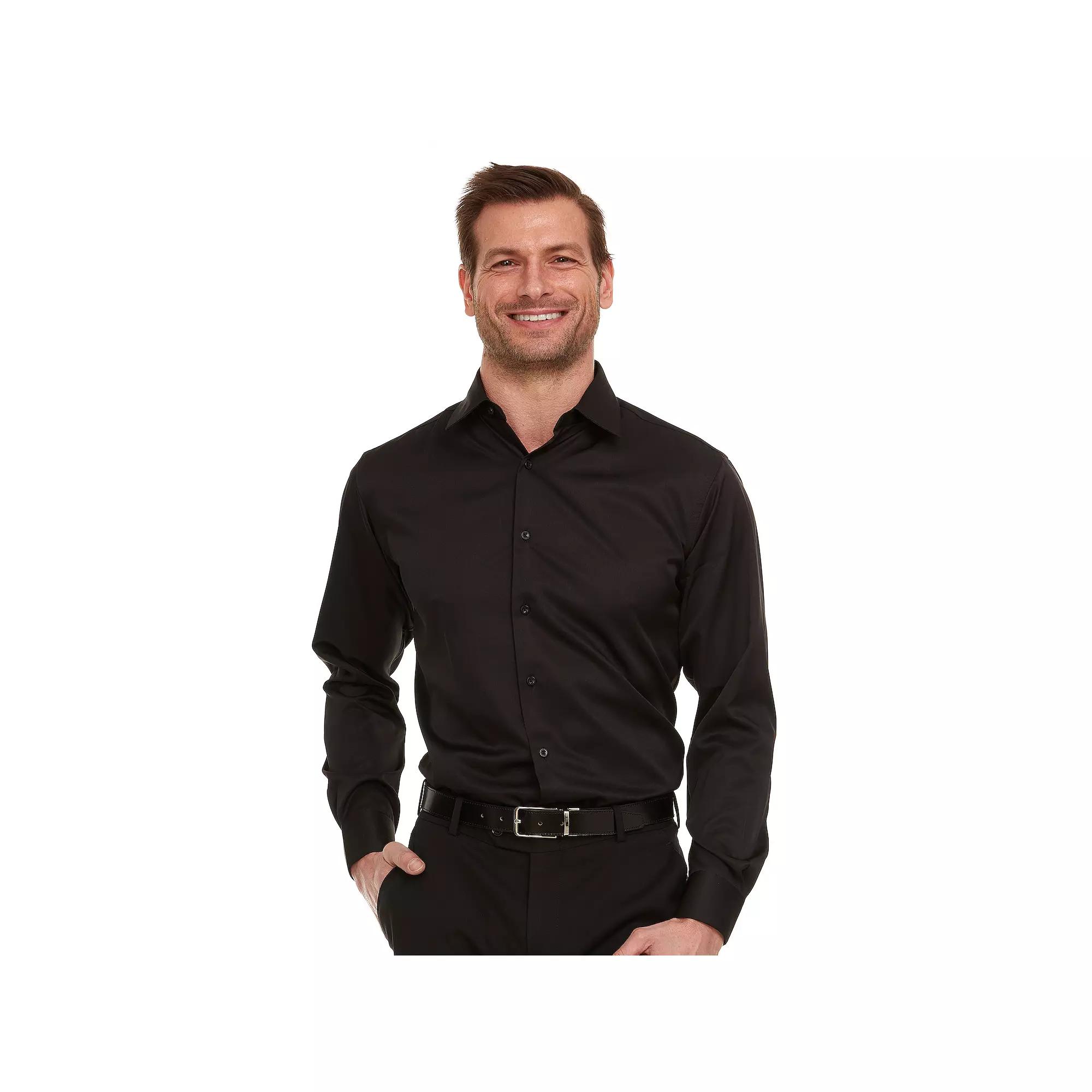 Men's Geoffrey Beene Slim-Fit Sateen Stretch Dress Shirt,  Product Image