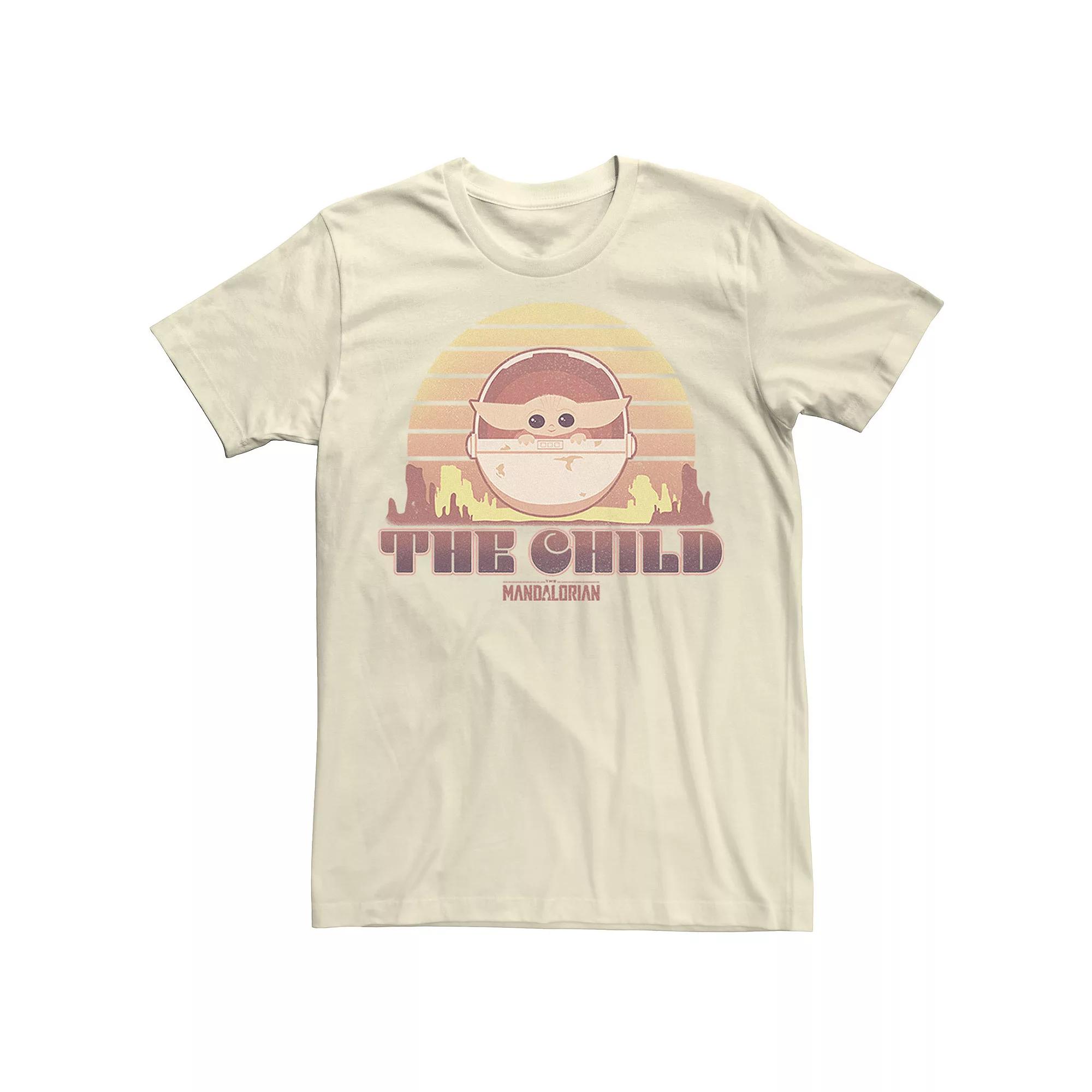 Men's Star Wars The Mandalorian The Child Retro Line Portrait Tee,  Product Image