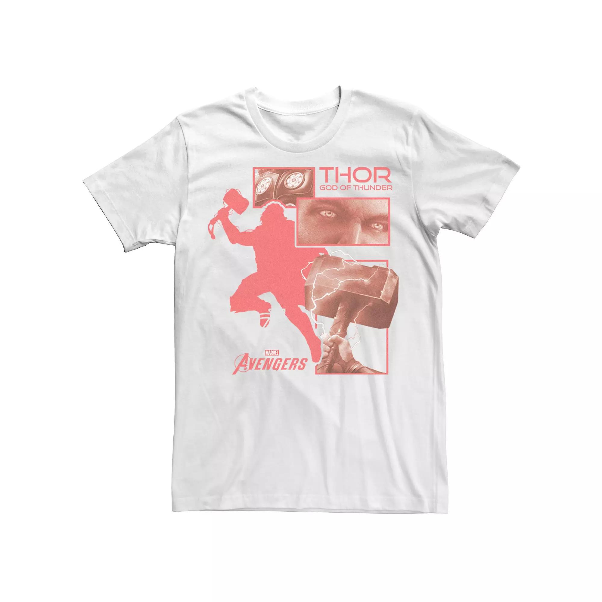 Men's Marvel Avengers Game Thor God Of Thunder Panels Tee,  Product Image