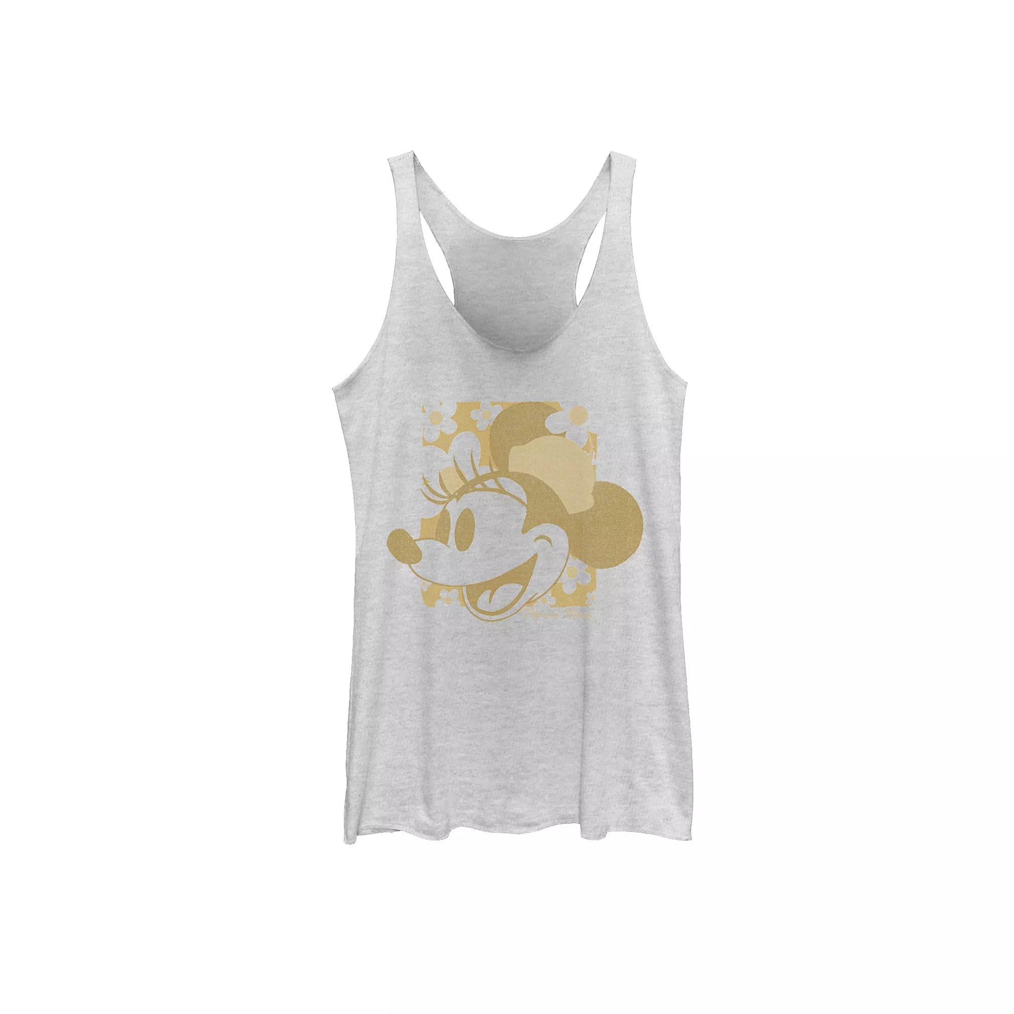 Disney's Minnie Mouse Vintage Golden Hue Portrait Juniors' Racerback Tank Top, Girl's,  Product Image