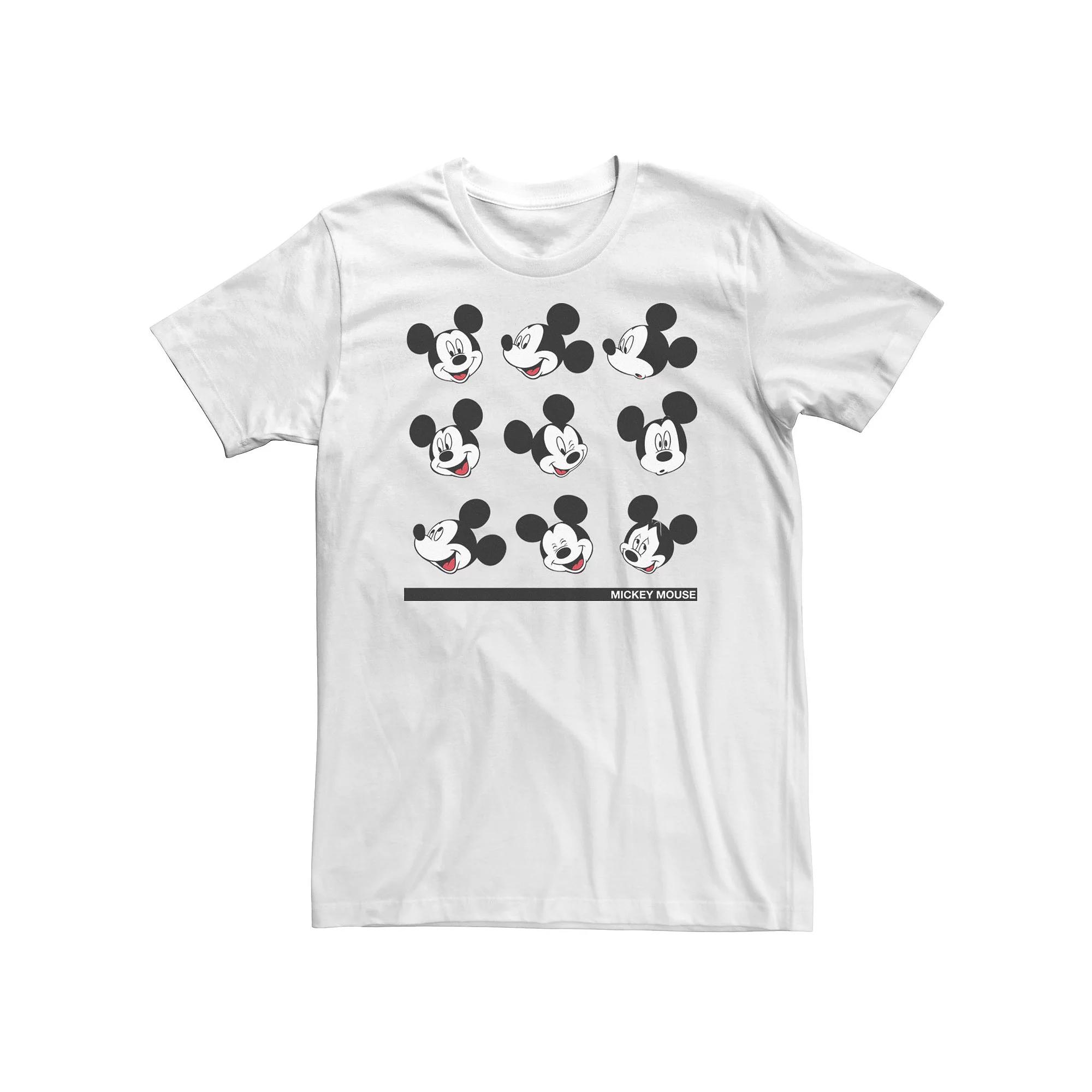 Disney's Mickey Mouse Big & Tall Different Face Of Mickey Tee, Men's,  Product Image