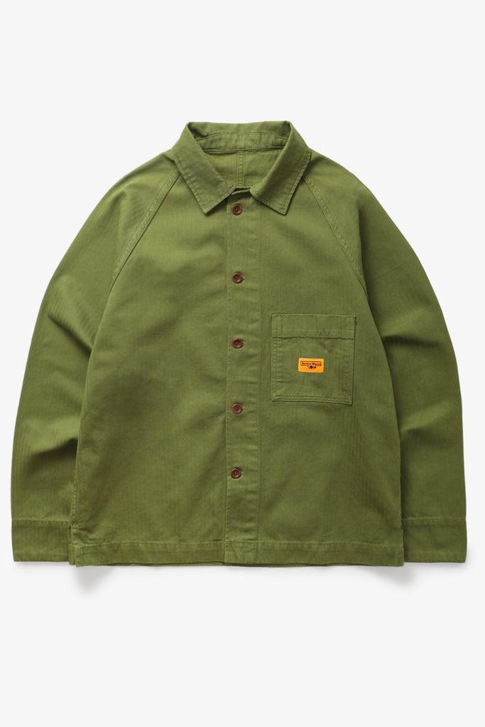 Herringbone Front Of House Jacket - Pesto Product Image