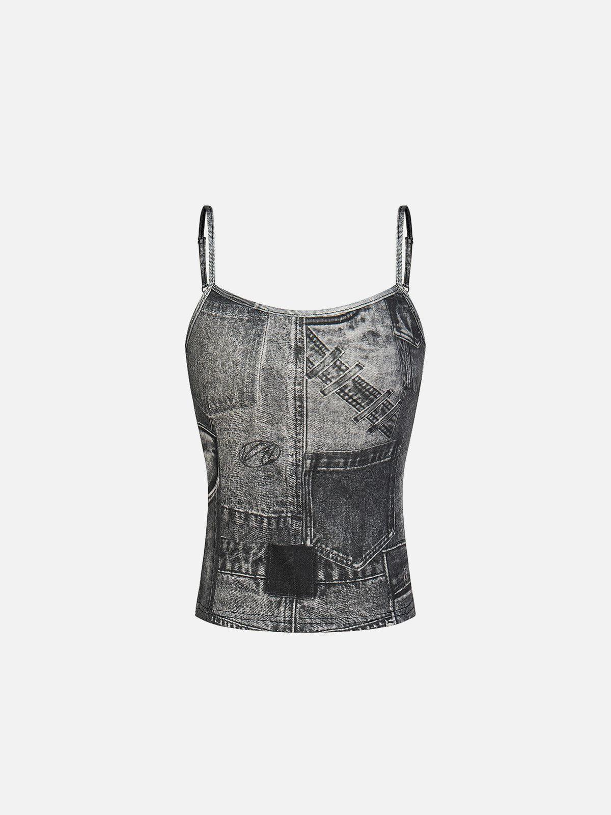 Aelfric Eden Denim Print Cami Top Product Image