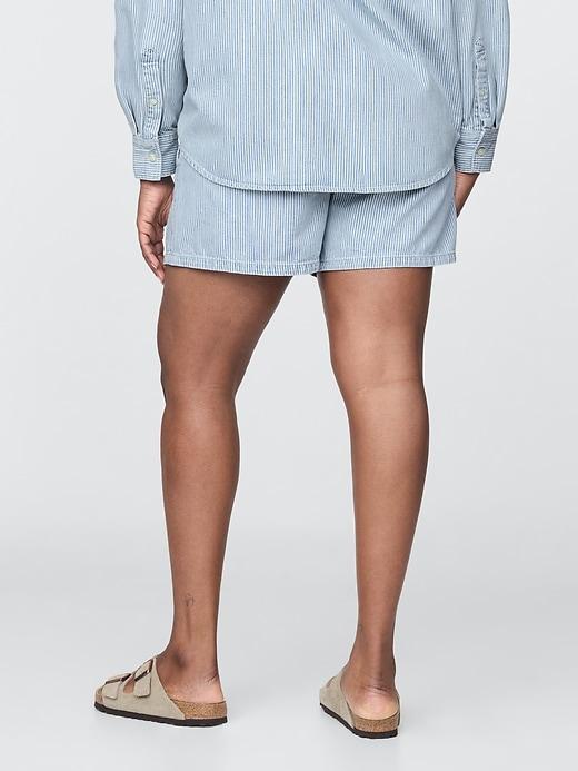 Mid Rise Easy Denim Boxer Shorts Product Image