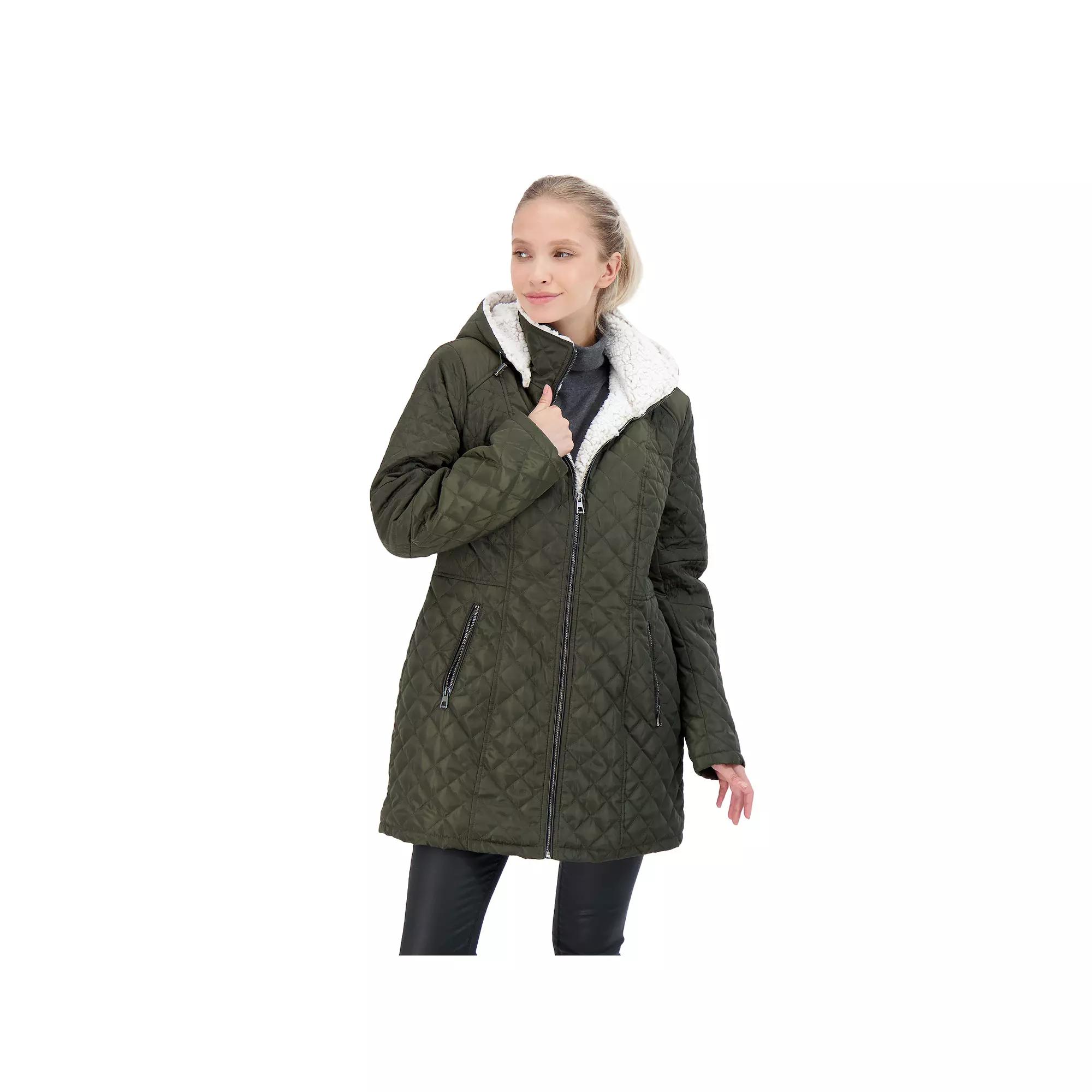 Women's Sebby Faux-Fur Hood Quilted Jacket,  Product Image