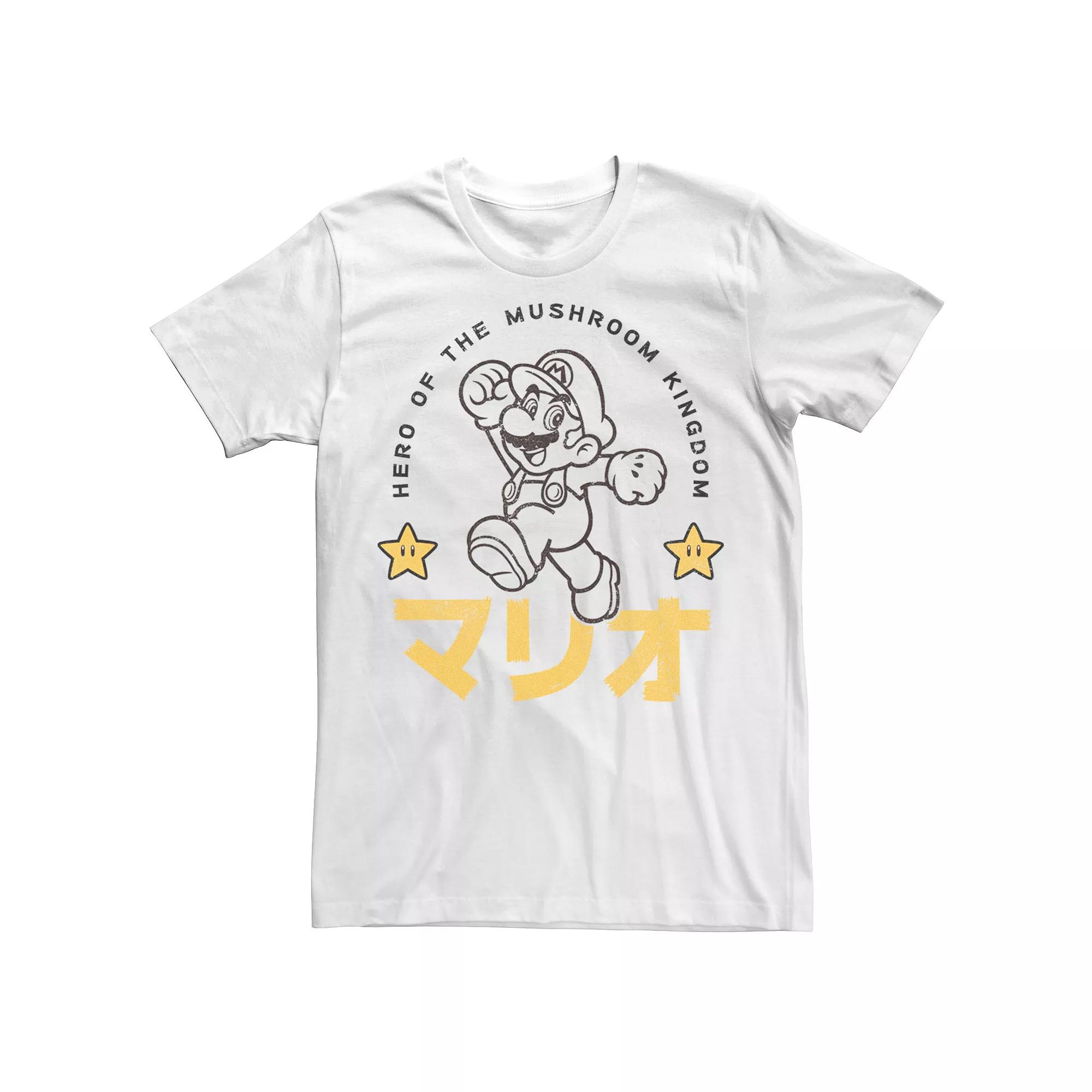 Men's Nintendo Super Mario Hero Stars Kanji Portrait Tee,  Product Image