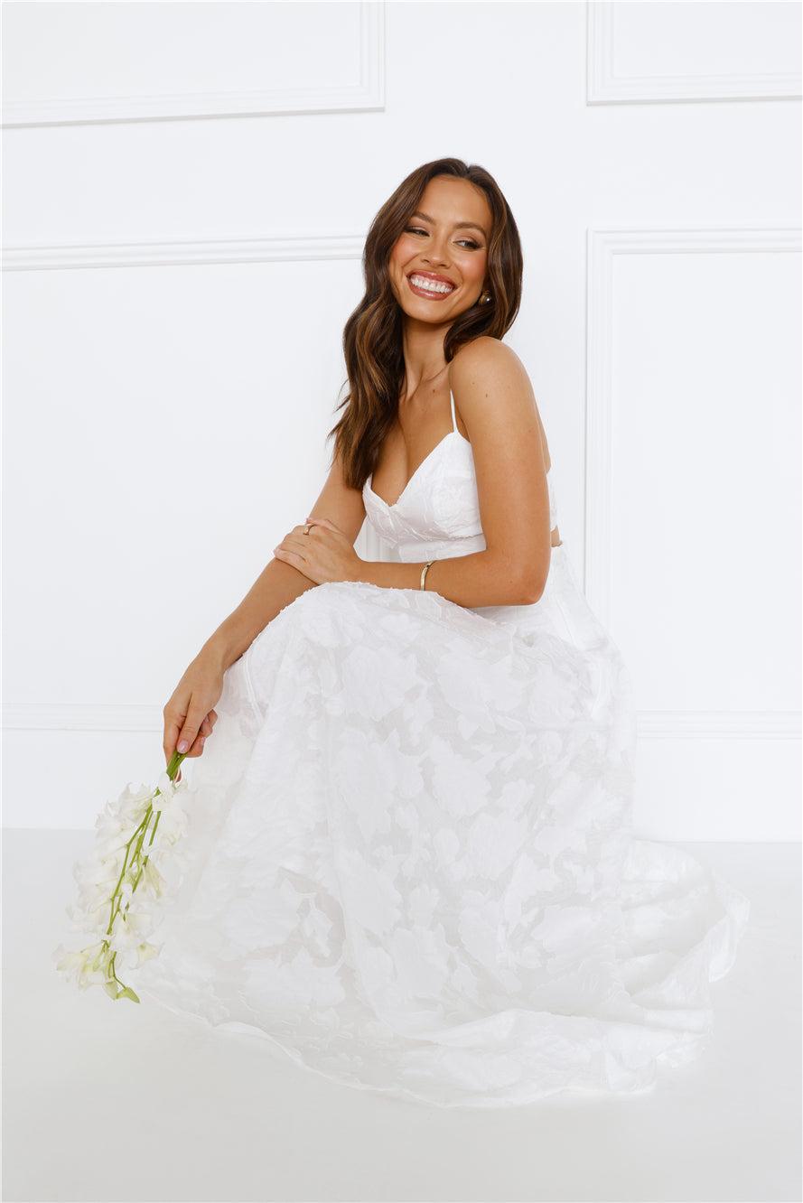 Simply Unique Maxi Skirt White Product Image