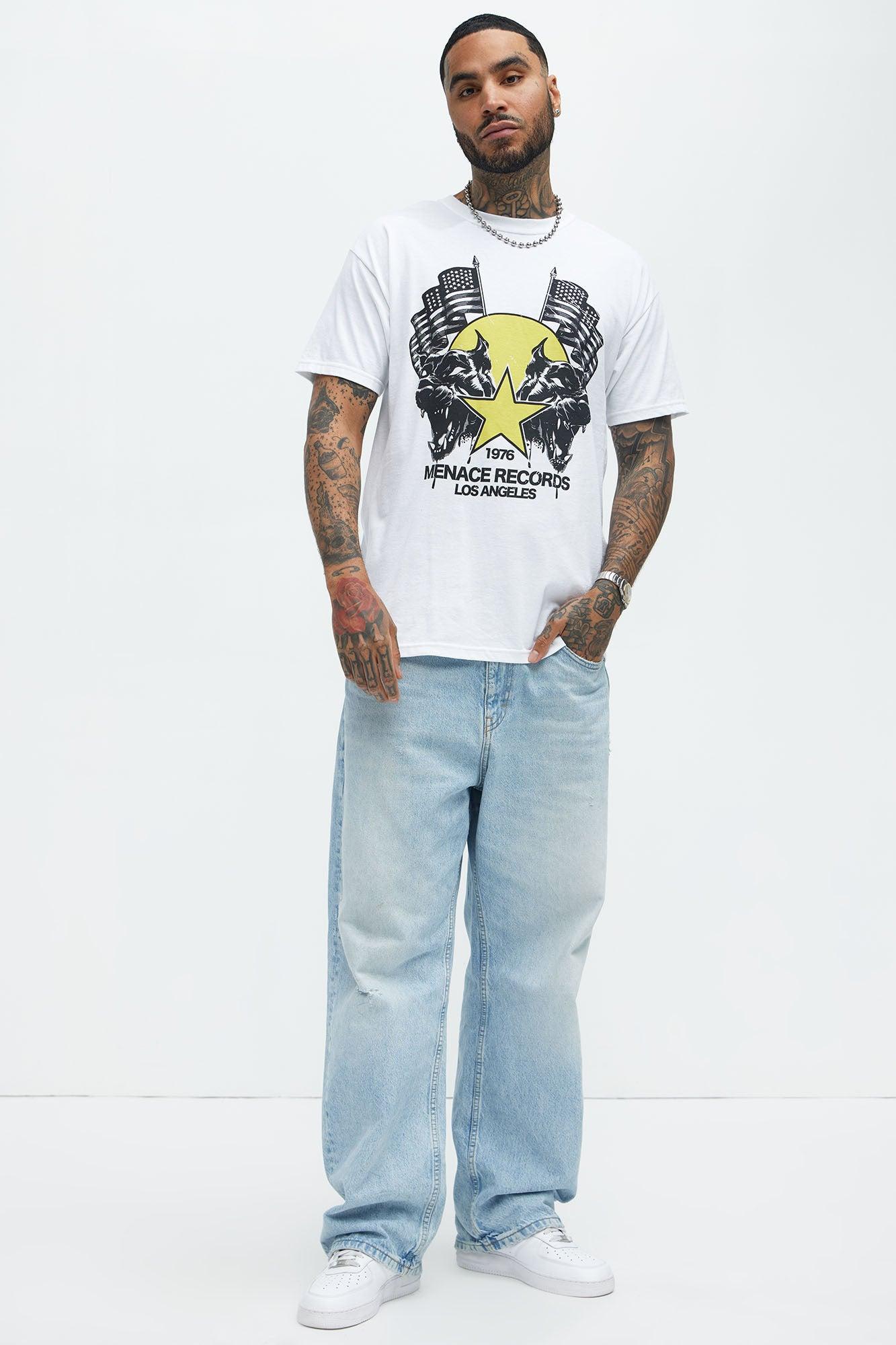 Mennace Records Short Sleeve Tee - White Product Image