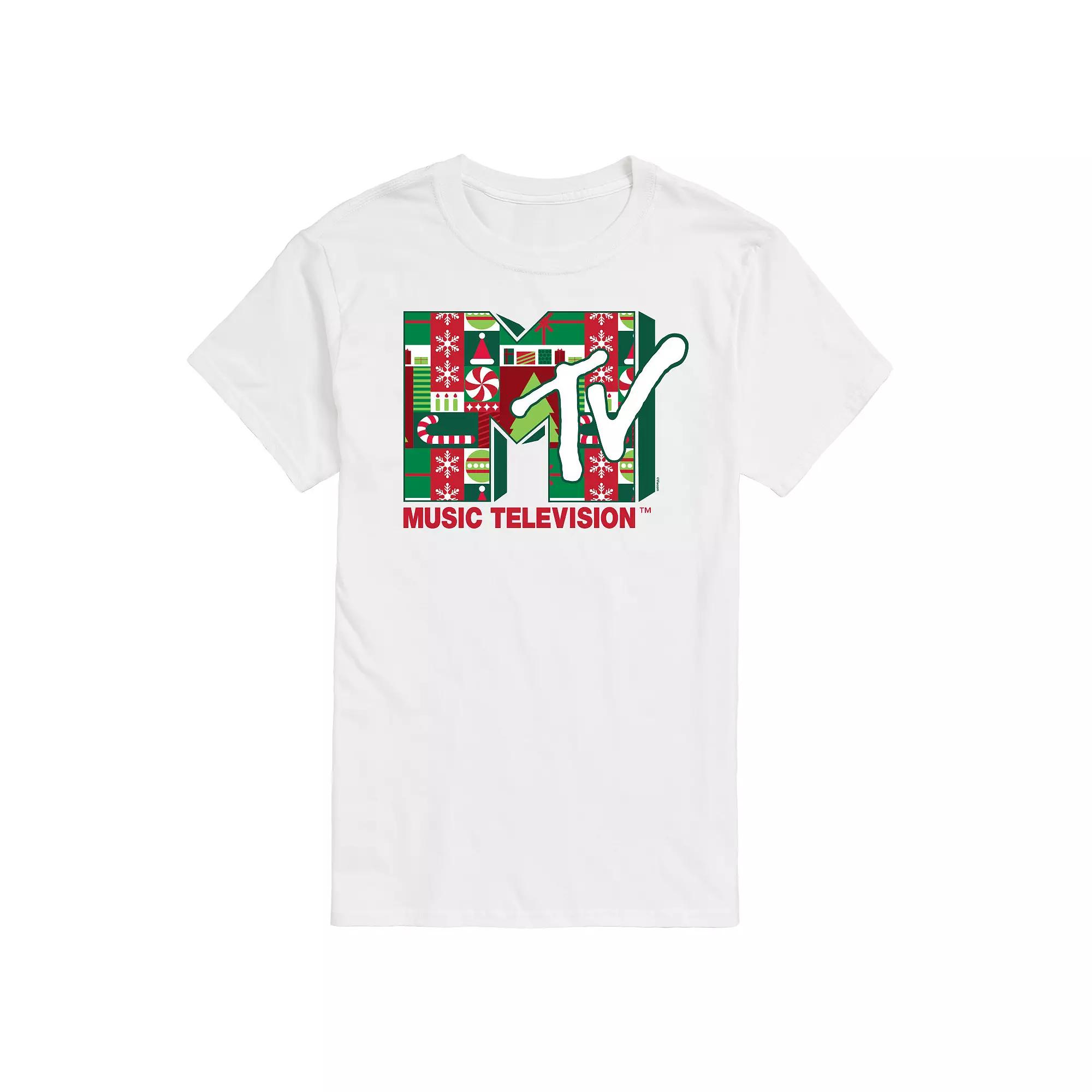 Big & Tall MTV Christmas Pattern Graphic Tee, Men's,  Product Image