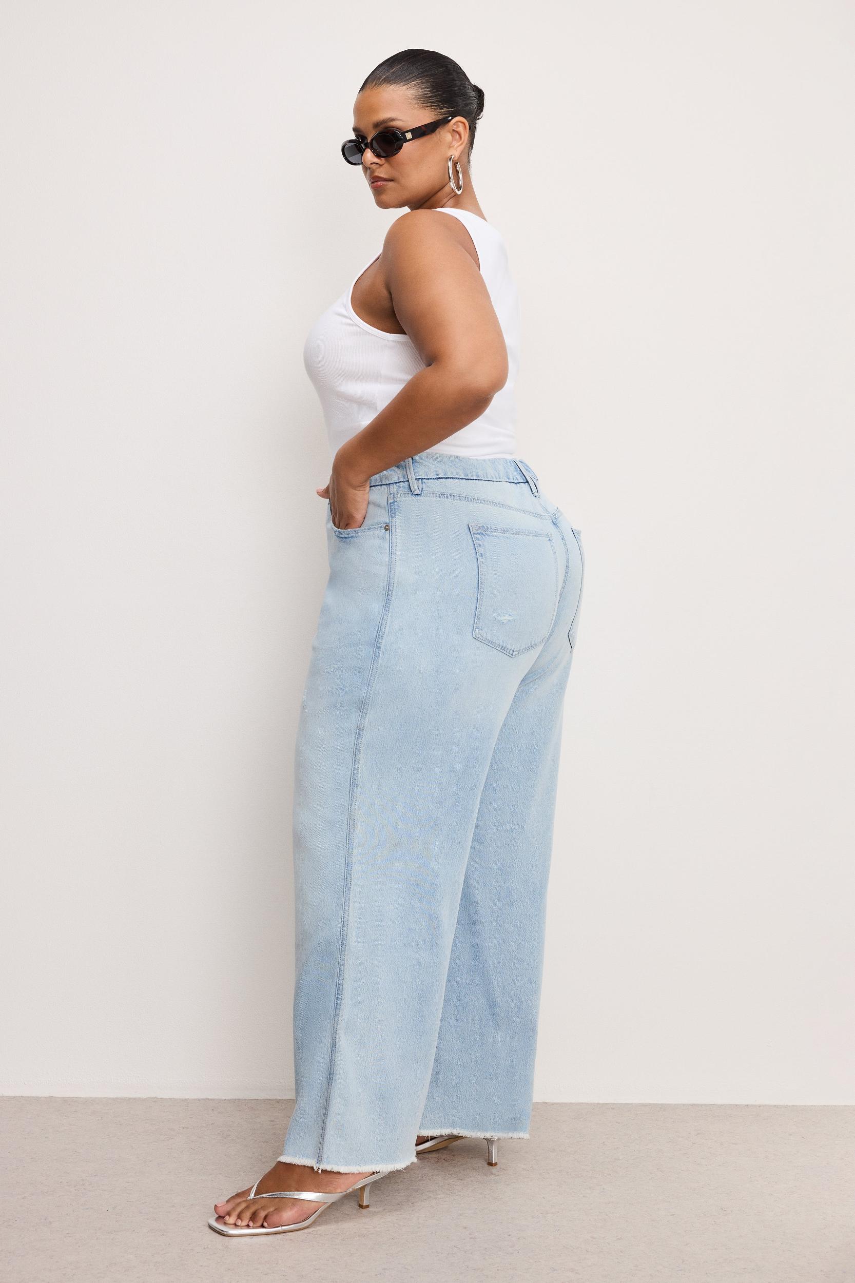 WEIGHTLESS GOOD SKATE WIDE CROPPED JEANS | INDIGO959 Product Image