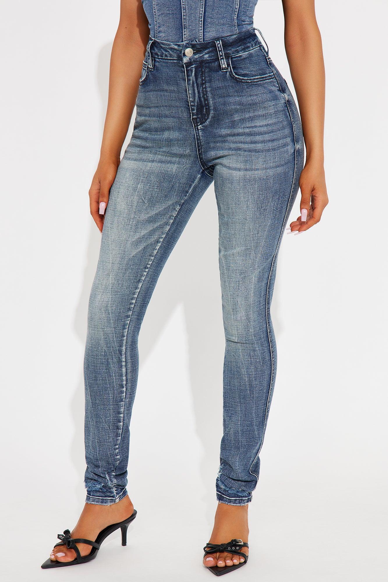 Tall Long Story Short Sculpting Stretch Skinny Jeans - Medium Wash Product Image