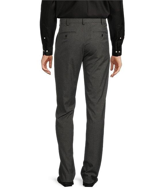 Roundtree & Yorke TravelSmart Straight Fit Flat Front Houndstooth Chino Pants Product Image