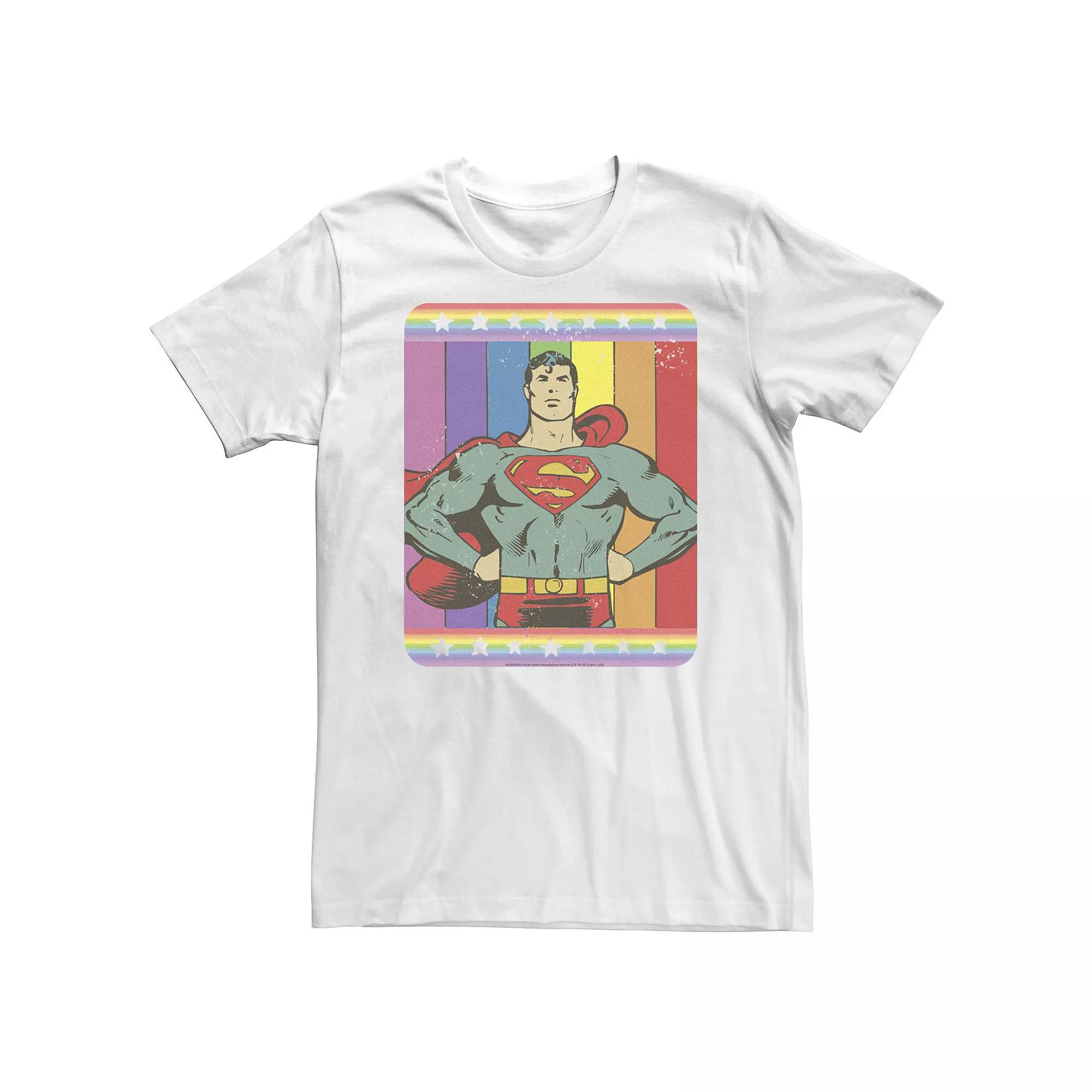 Big & Tall DC Comics Pride Superman Rainbow Flag Portrait Tee, Men's,  Product Image
