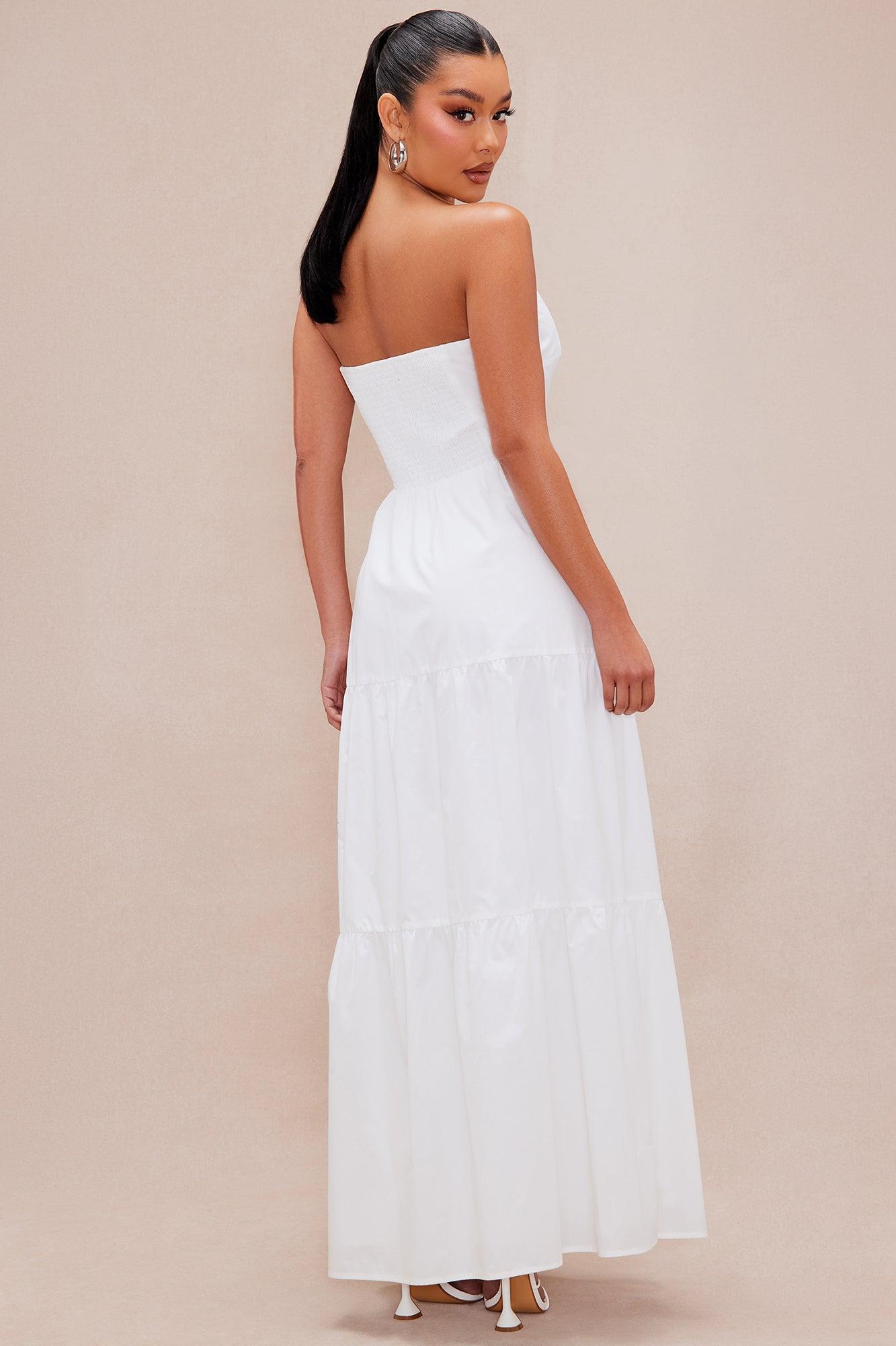 Patricia Poplin Maxi Dress - White Product Image