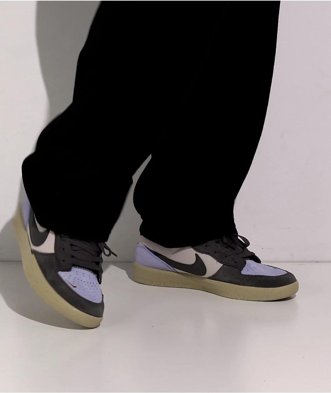 Nike SB Force 58 Light Orewood Brown, Psychic Blue & Medium Ash Skate Shoes Product Image