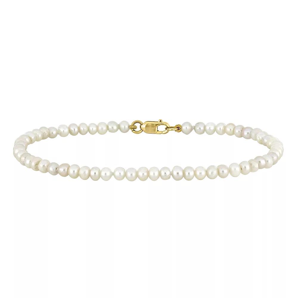Stella Grace 14k Gold Freshwater Cultured Pearl Bracelet, Women's, Size: 5 Product Image