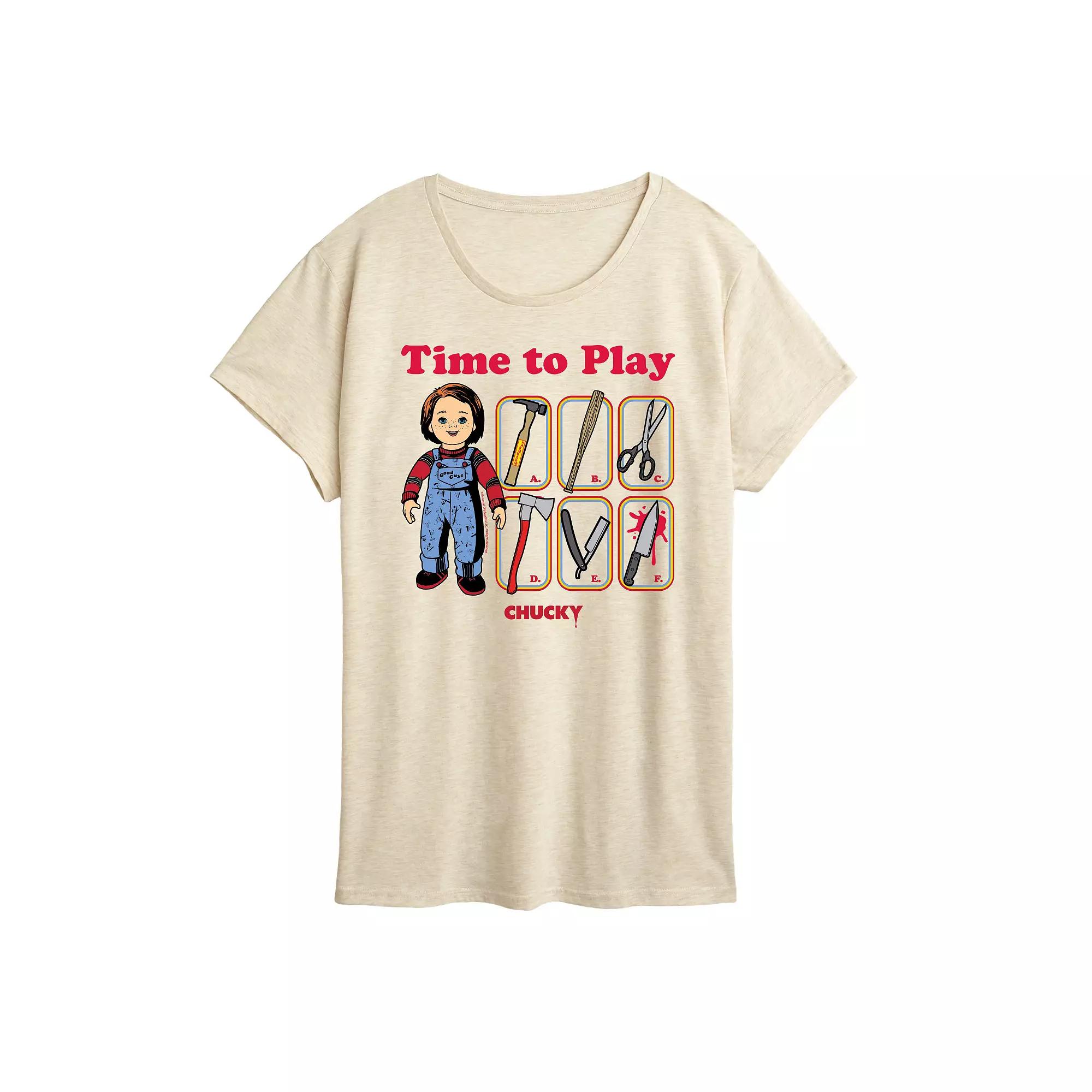Women's Chucky Time To Play Graphic Tee,  Product Image