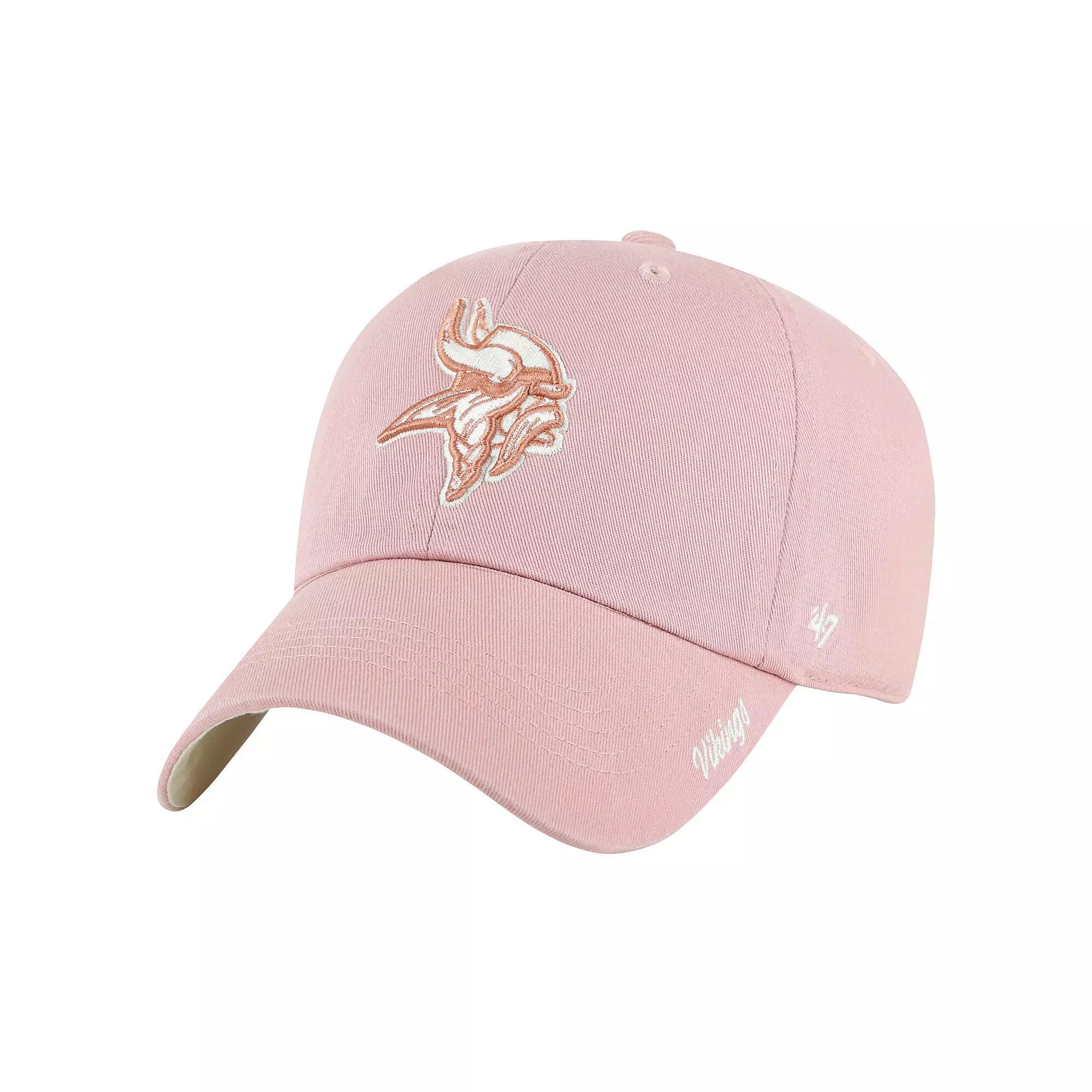 Women's '47  Pink Minnesota Vikings Ballpark Cheer Dusty Rose Clean Up Adjustable Hat Product Image