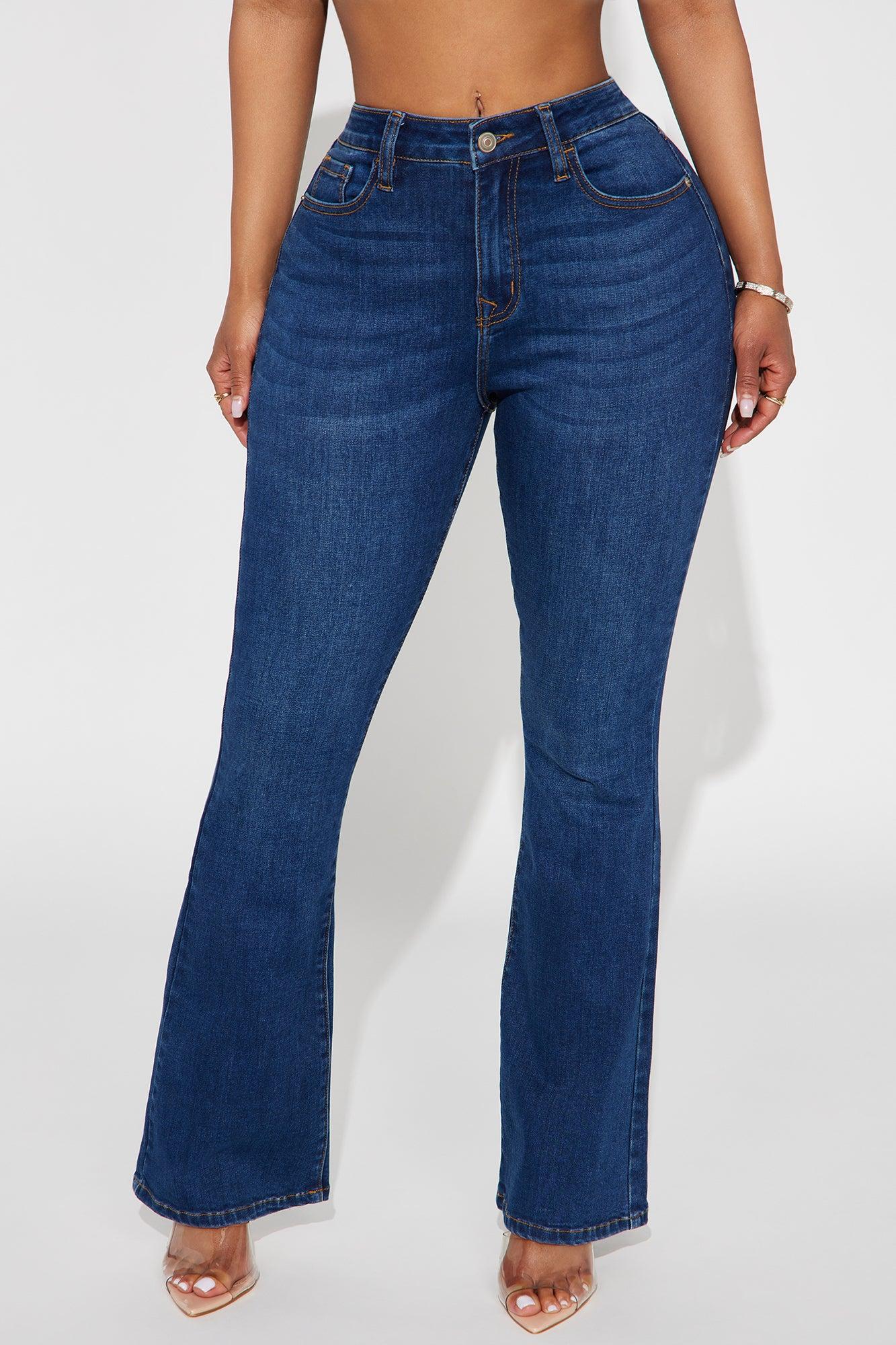 Petite Affair Of The Flare Stretch Jeans - Dark Wash Product Image