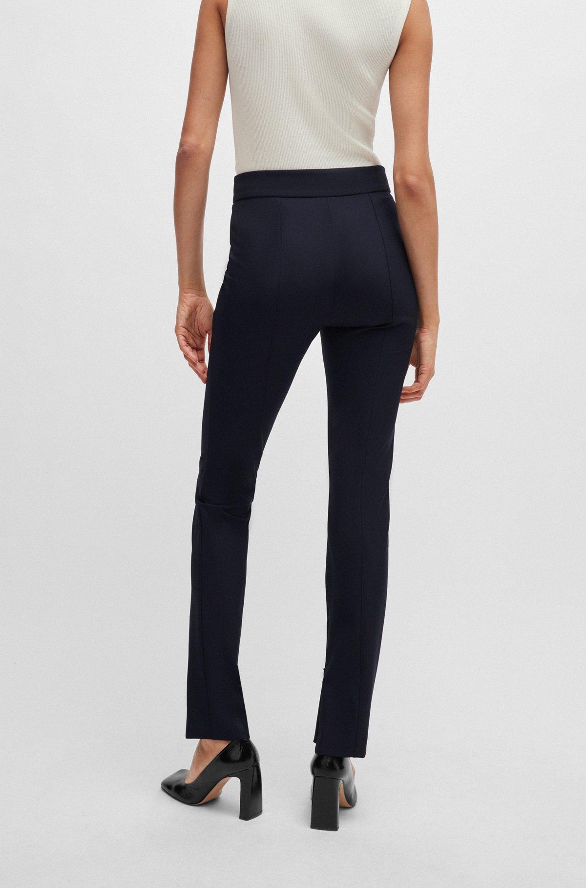 BOSS - Extra-slim-fit trousers in quick-dry stretch cloth - Dark Blue Product Image