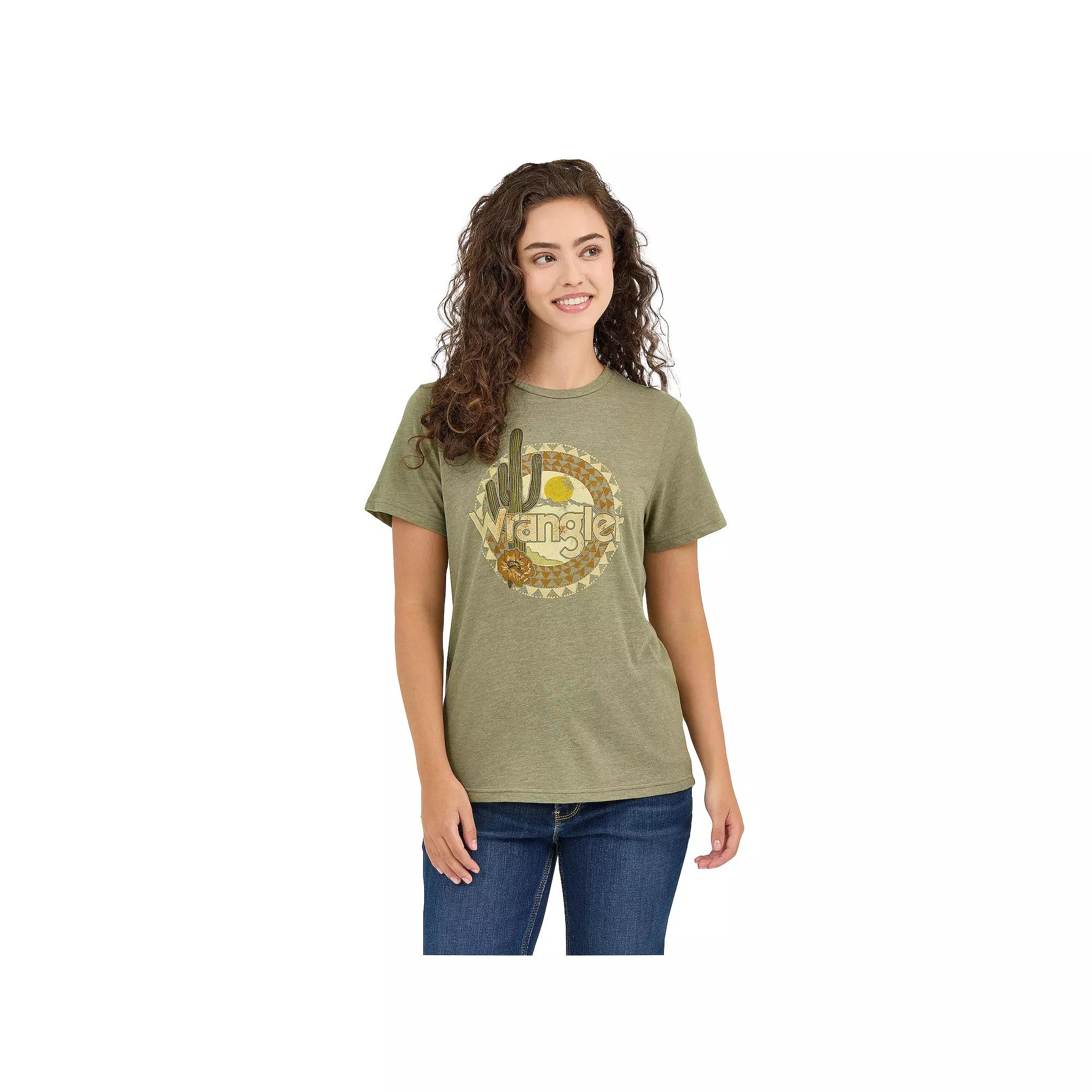 Women's Wrangler Graphic Tee, Size: Large, Cactus Product Image