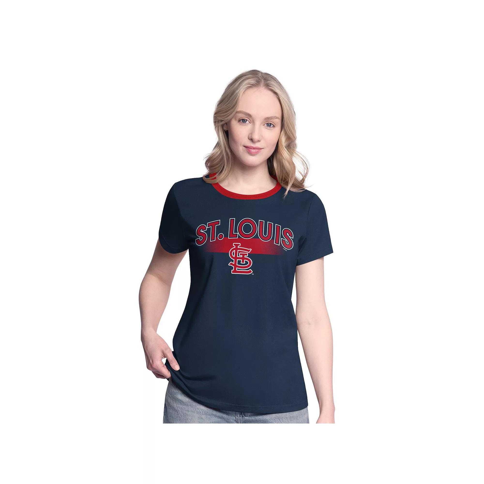 Women's G-III 4Her by Carl Banks  Navy St. Louis Cardinals Pitch T-Shirt, Size: Medium, Blue Product Image