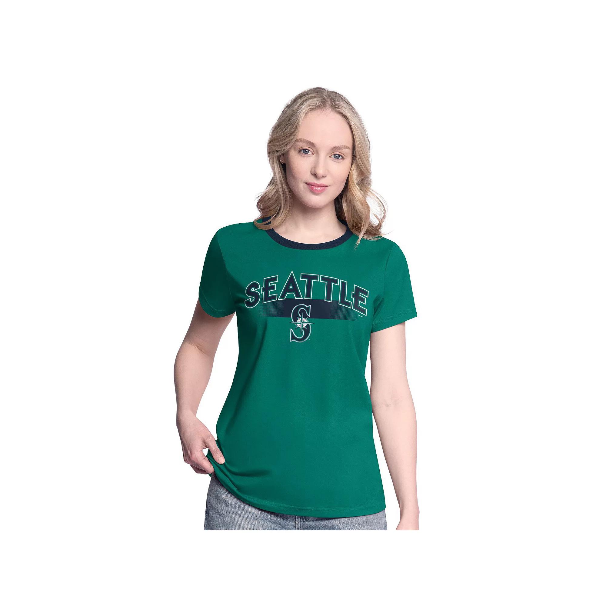 Women's G-III 4Her by Carl Banks  Green Seattle Mariners Pitch T-Shirt, Size: Medium Product Image