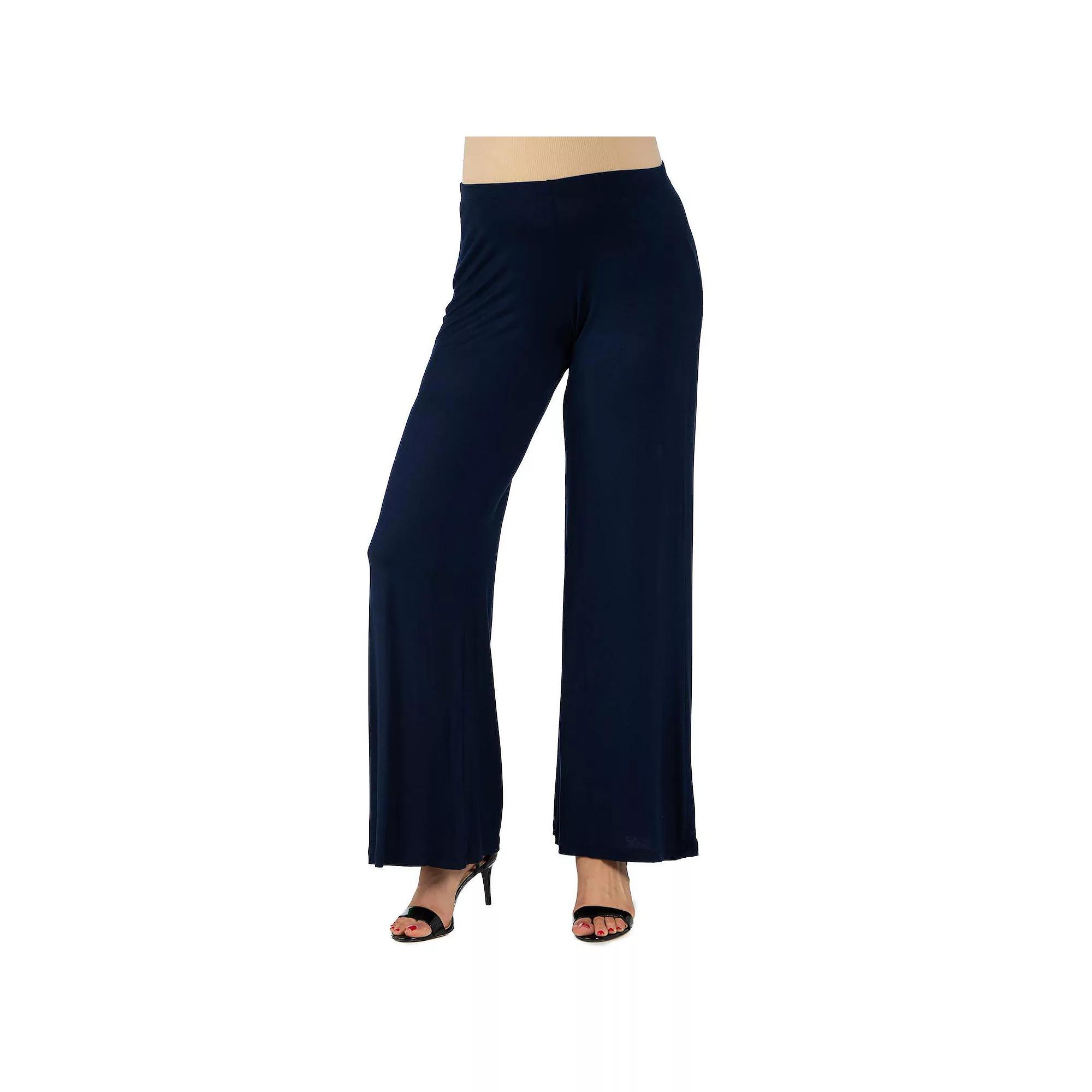 Maternity 24Seven Comfort Apparel Palazzo Pants, Women's,  Product Image