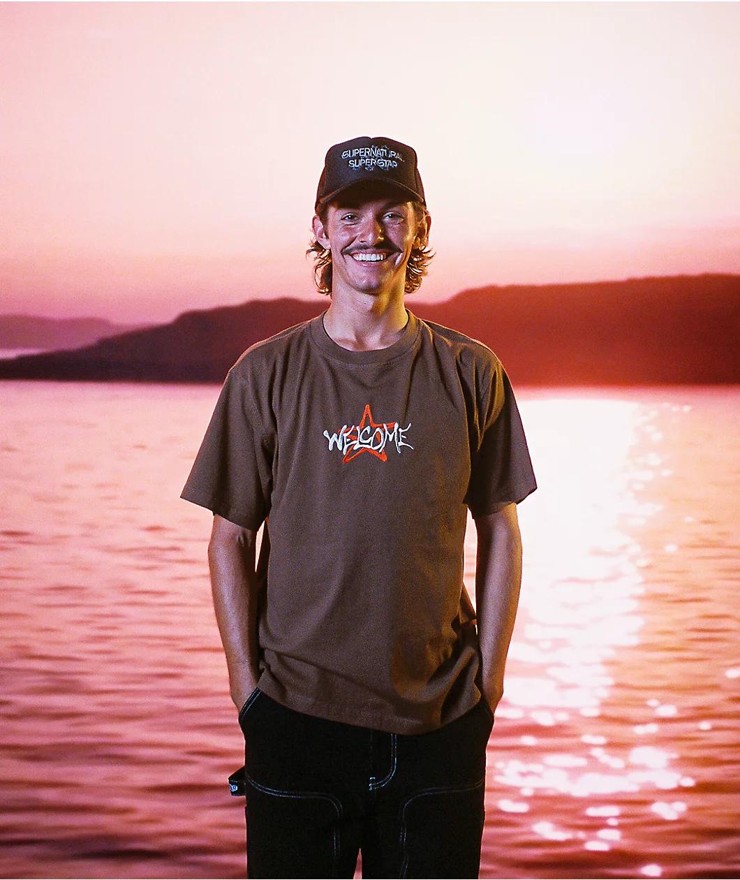 Welcome Vega Brown T-Shirt Product Image