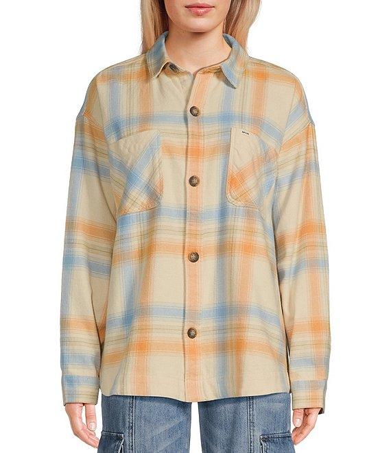 Rip Curl Beach Party Long Sleeve Plaid Brushed Flannel Shirt Product Image